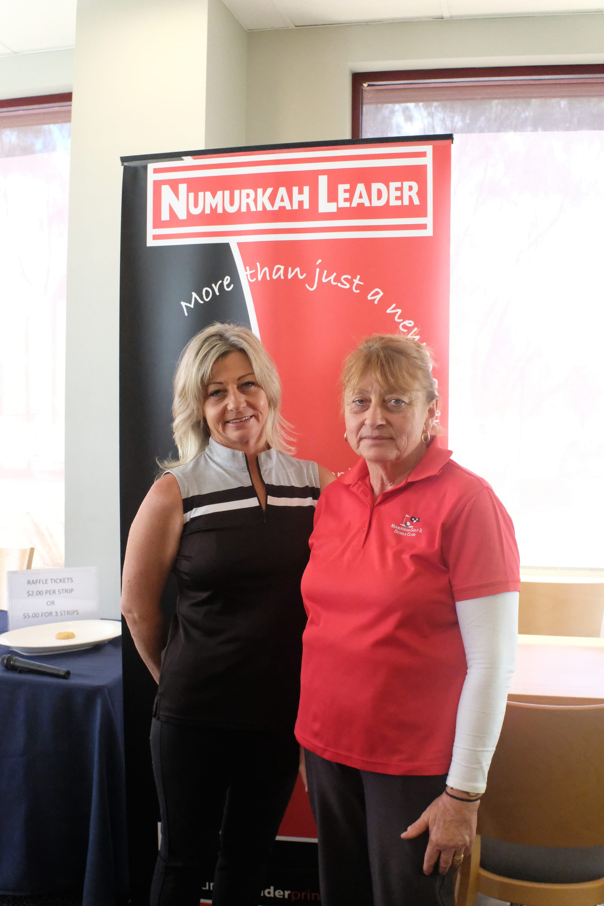Sister act ... Sharon Cruickshank and Julie Daniel combined exceptionally well to score 52 points and win last Friday’s fourball event at Numurkah Golf Club.