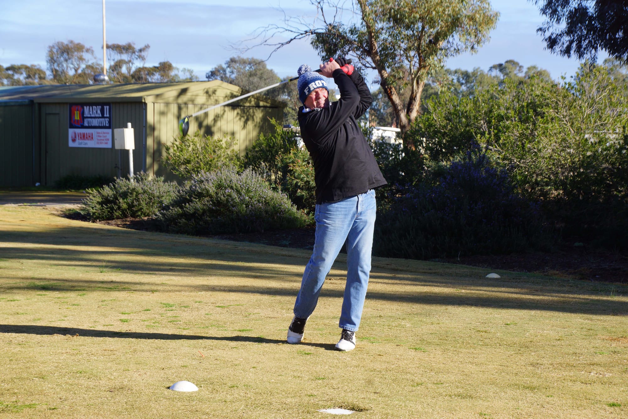 Crack ... Barry Pruden was in fine form on the golf course last week. 
