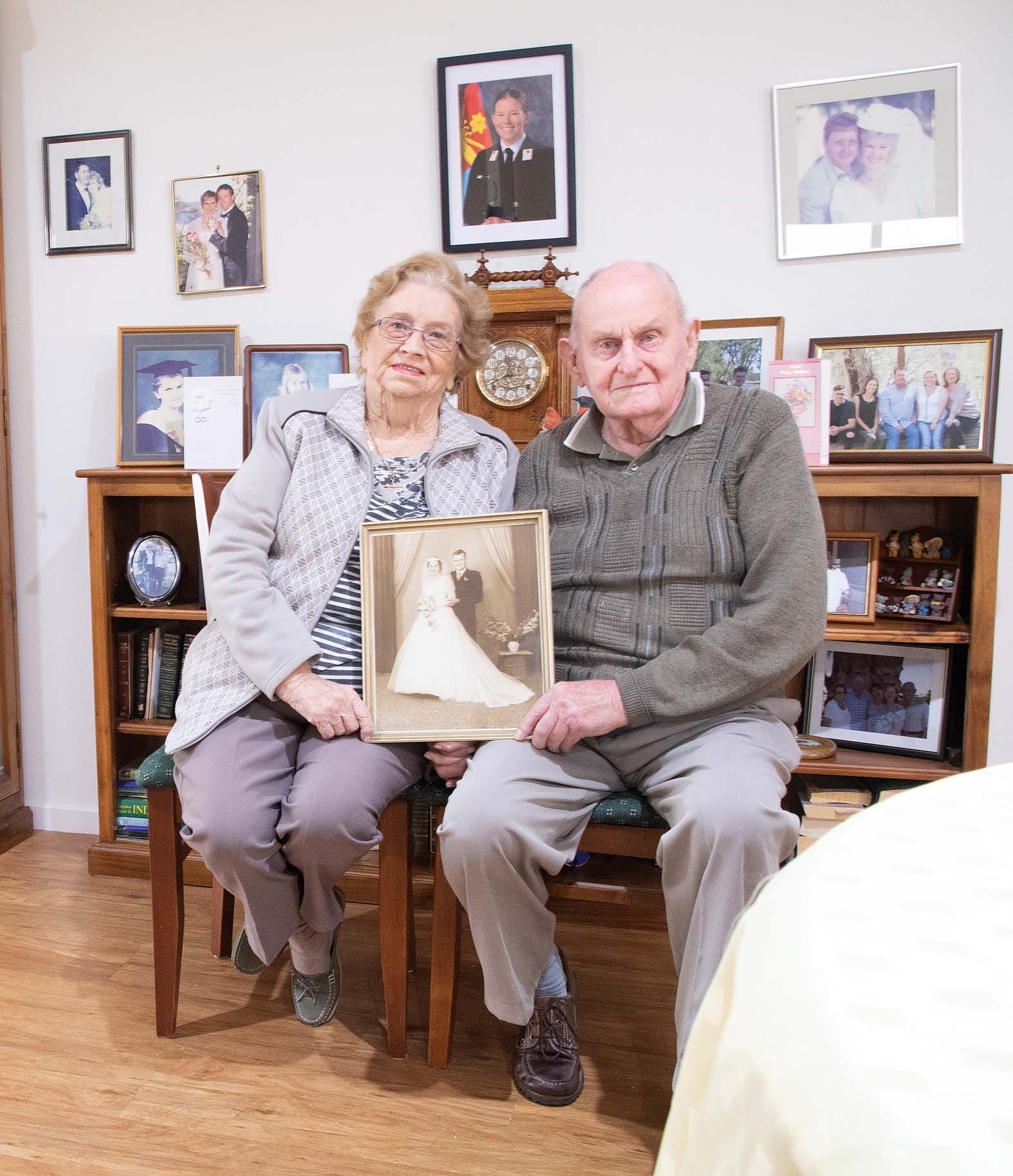 Happy together... Betty and Brian Heard are still together 65 years on, surrounded by a lifetime of happy memories. 
