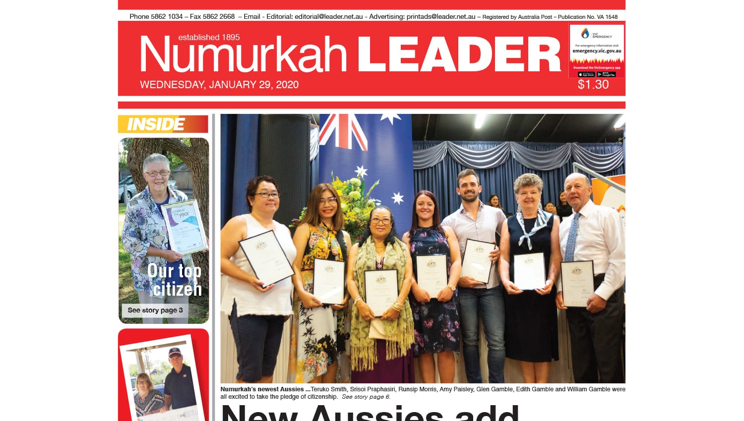 Numurkah Leader digital edition: January 29 2020