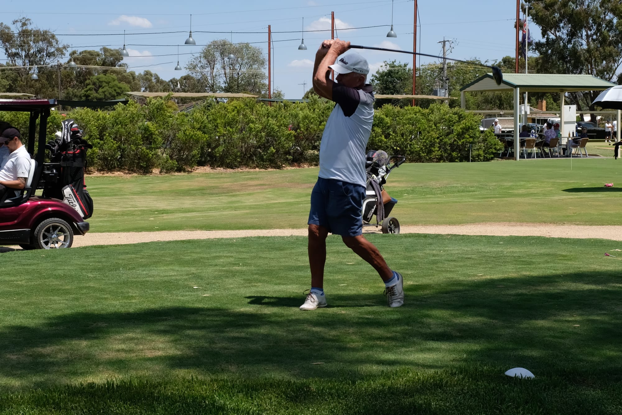 Young at heart ... Ron Smith shot his age around the Numurkah golf course last Thursday.