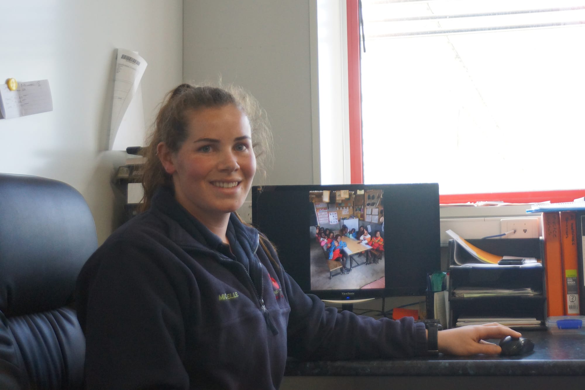 Keen to help ... Michelle Van dengoor was deeply impressed by Hellen’s work and wants to help as much as her family can.