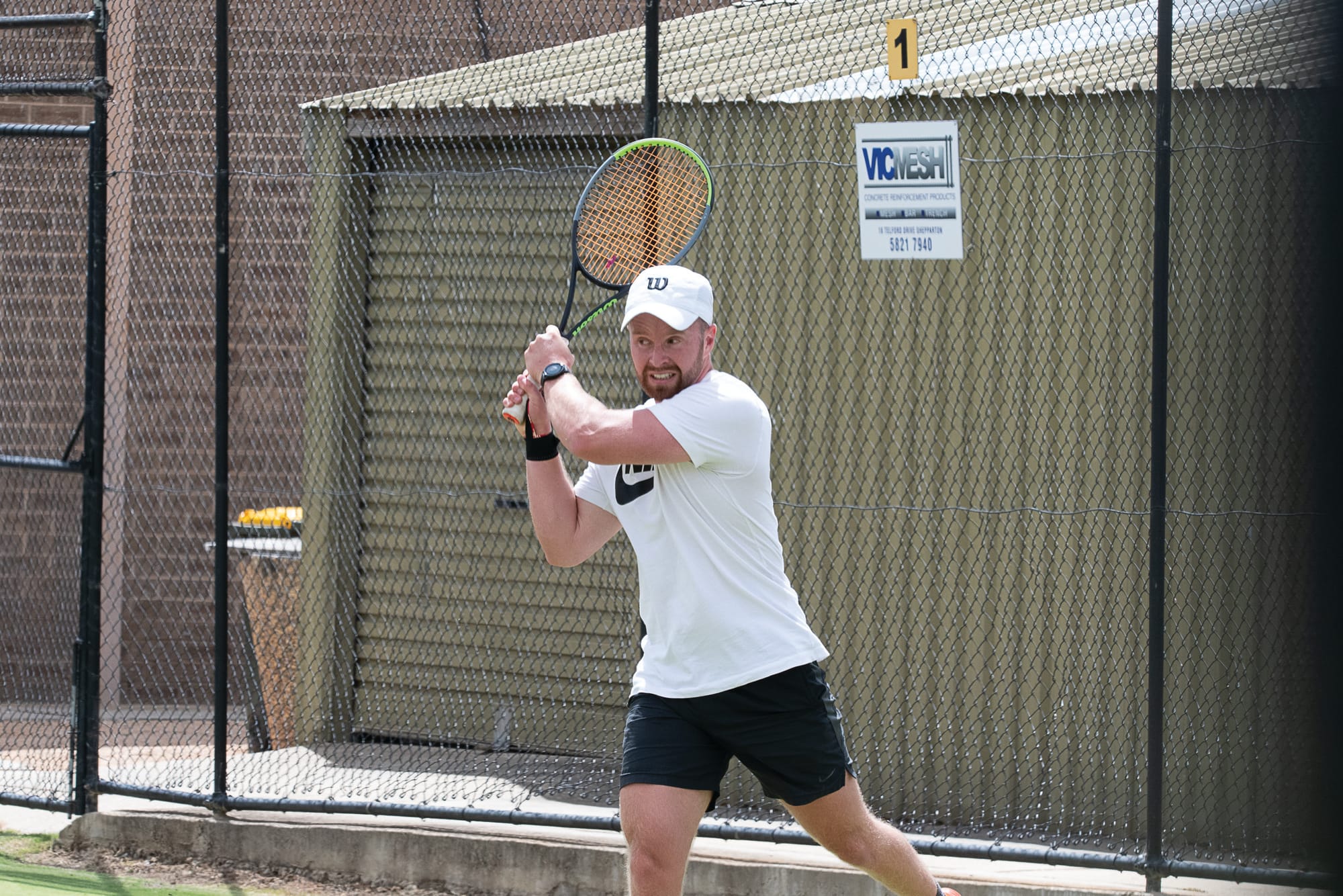 Back in business... Nick Fenaughty won his first singles match in a long time last Saturday. 