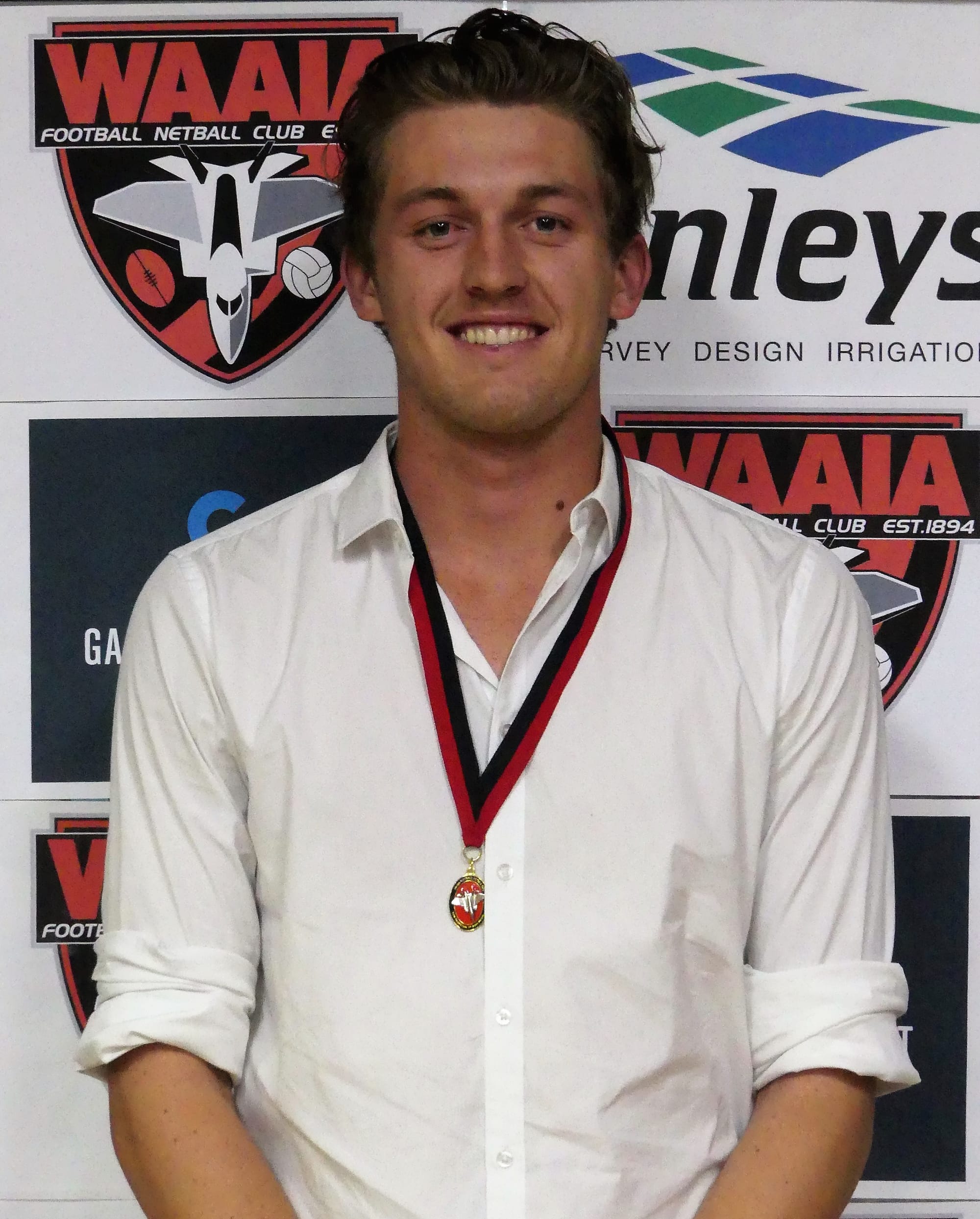 Key defender ... Mitch Cleeland.