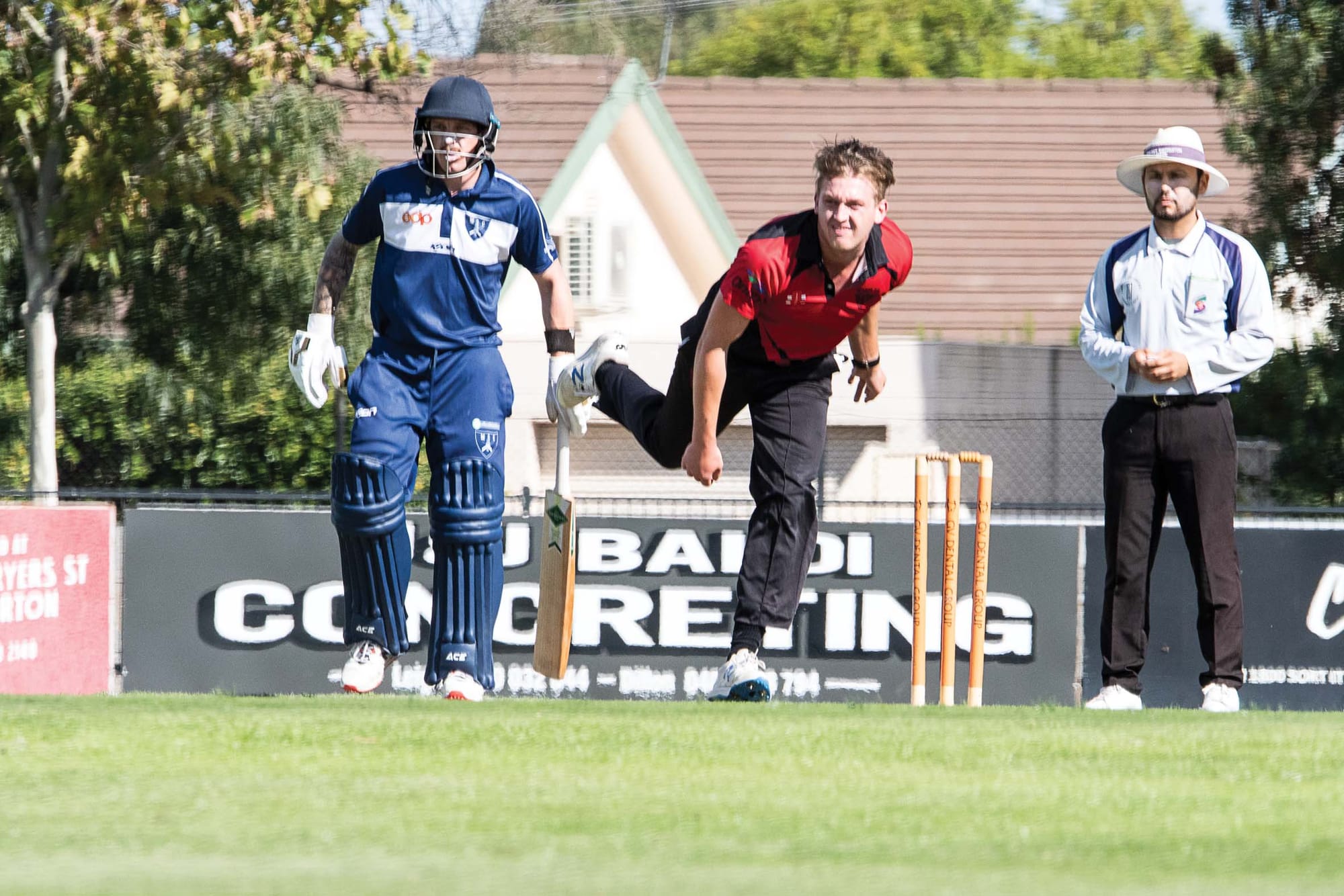 Solid as ever ... Mitch Cleeland has been one of the league’s best bowlers this year, and he was a handful again on Saturday, with 1/12 from six overs. 
