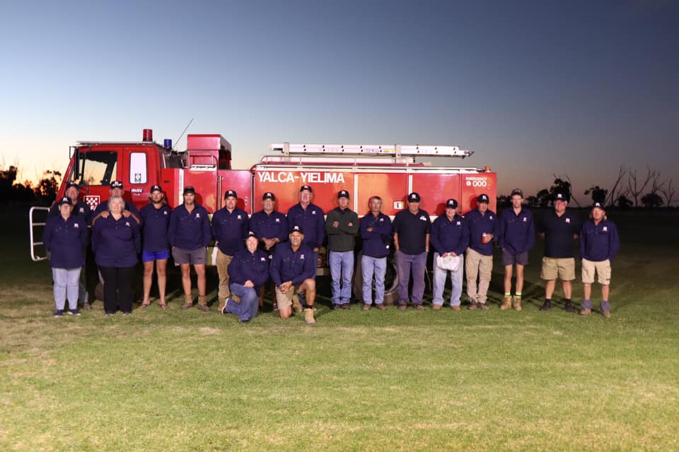 Looking sharp ... There’s no mistaking the volunteers from Yalca Yielima CFA brigade in their new gear. 
