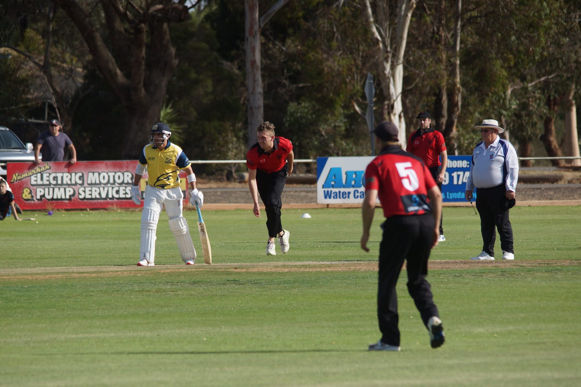 Mitch Cleeland in T20 action for Waaia on Thursday.
