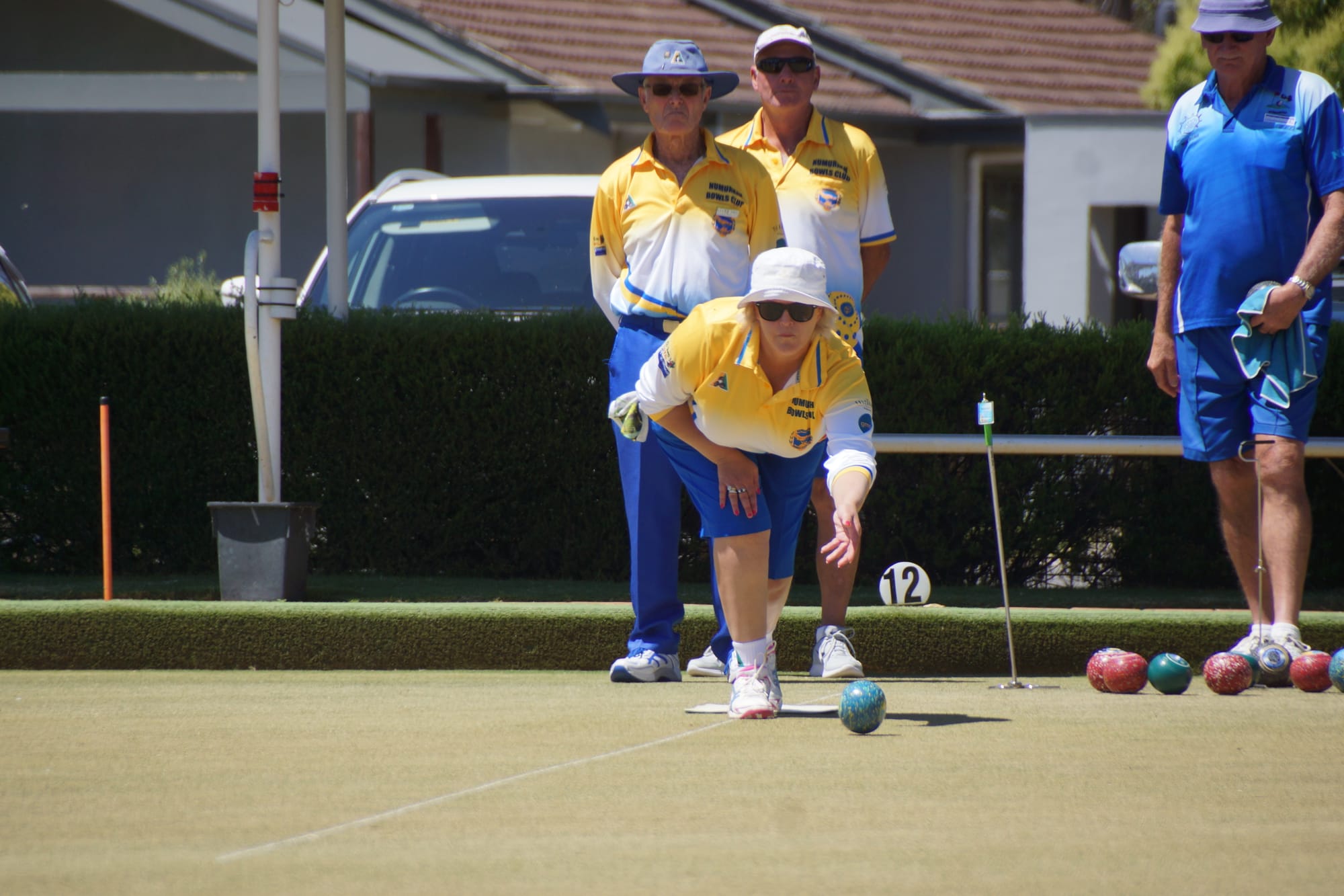 Tight tussle... Jenny O’Connor’s rink finished all square with Numurkah Golf last Friday.