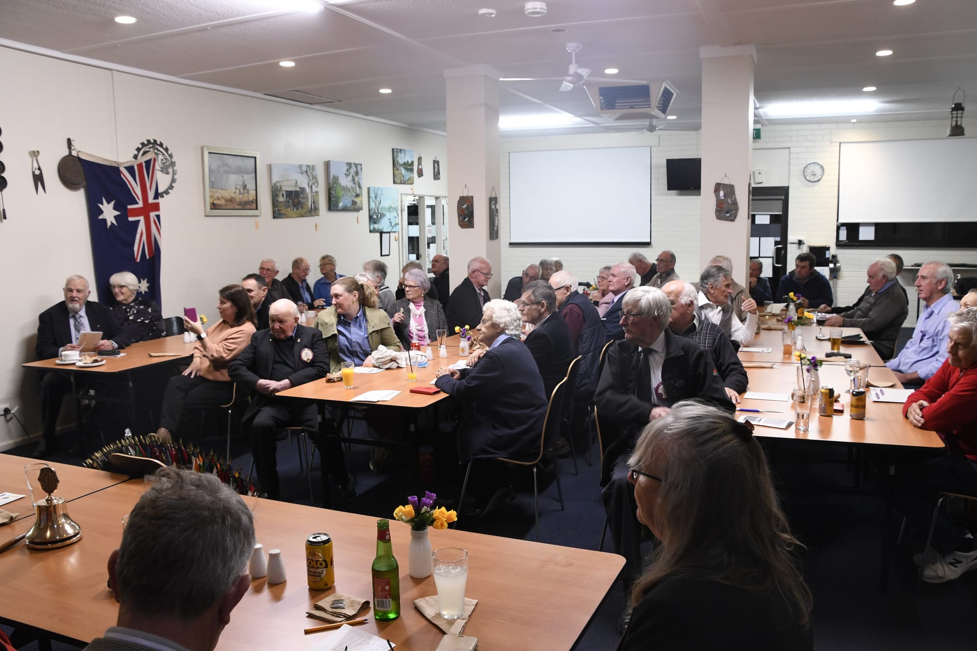 Great turnout ... There were over 50 people at the changeover dinner last Thursday night. 
