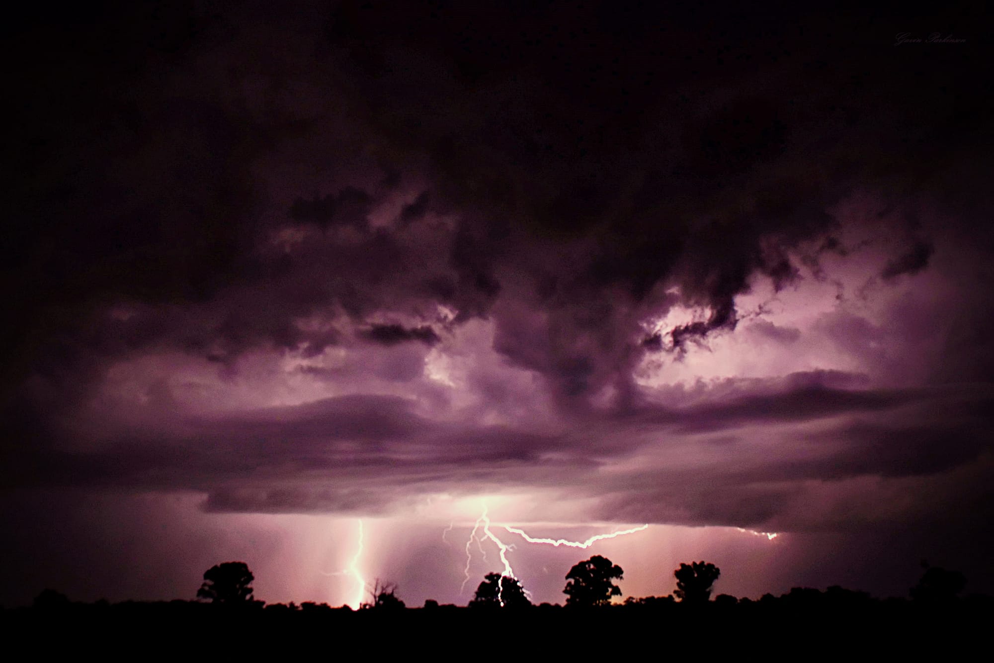 Nature’s light show... There’s nothing like a spring storm to remind you of nature’s many faces. Photo by Gavin Parkinson. 
