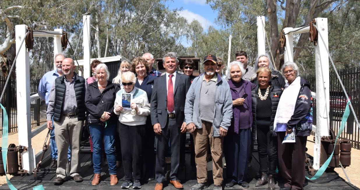 Happy to see history restored ... Mayor Libro Mustica aboard the restored Barmah Punt with members of the Yorta Yorta Nation. 