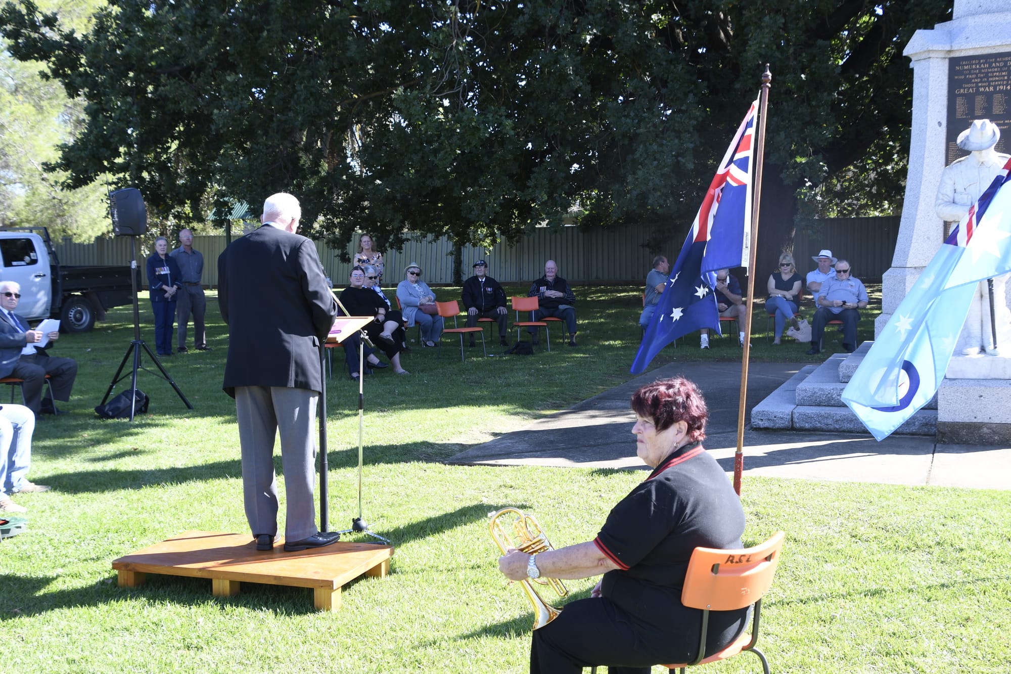 Good turnout ... A healthy crowd turned out for the celebration of the RAAF’s 100 years. 
