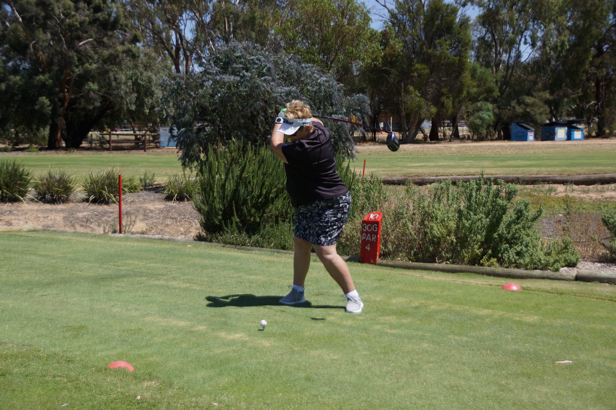 Crack ... It was tight at the point end, but Bev McIntosh came out on top on Saturday.