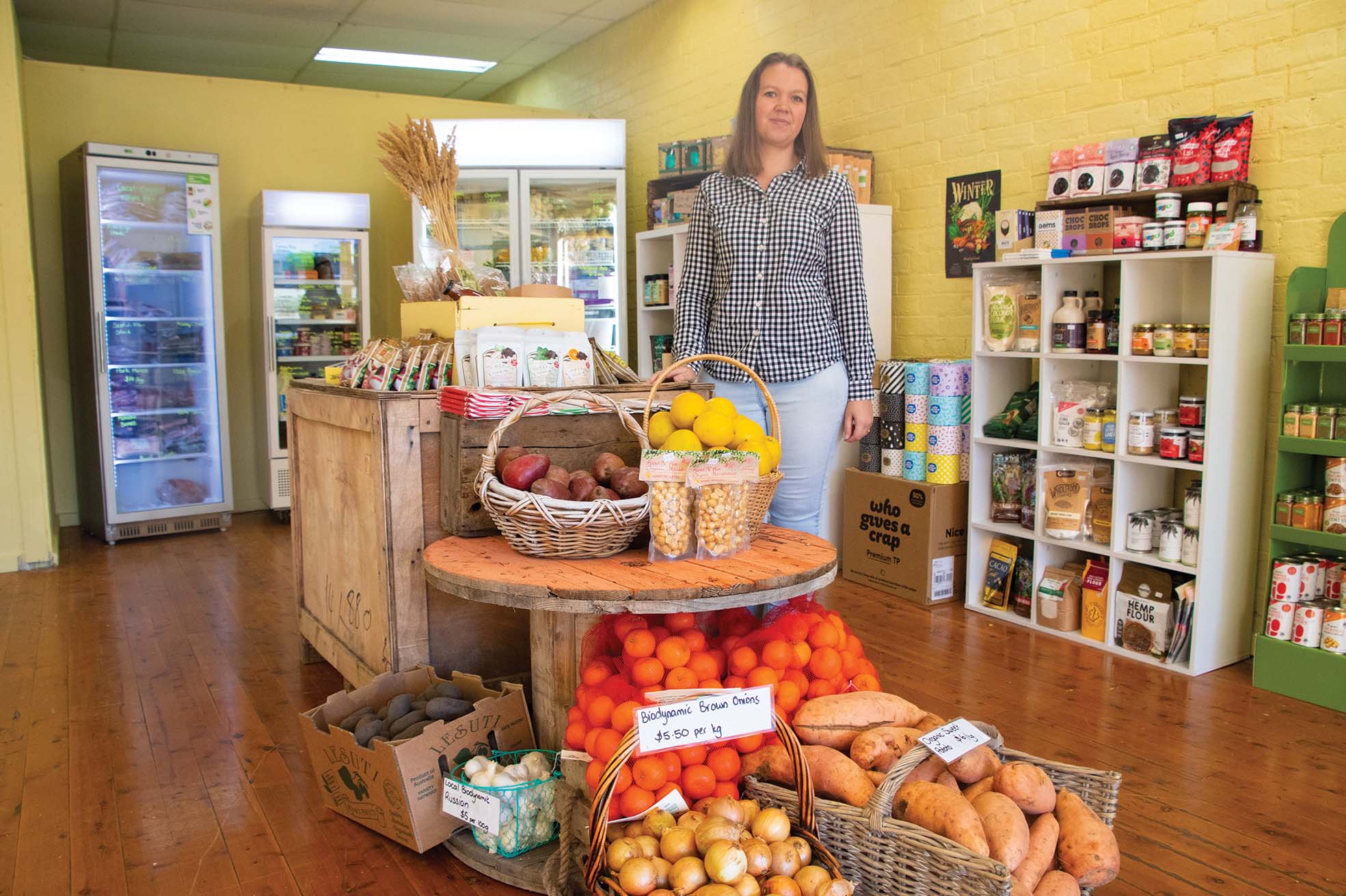 Ready to go ... Holly Mongan in her brand new set up on Melville Street. 