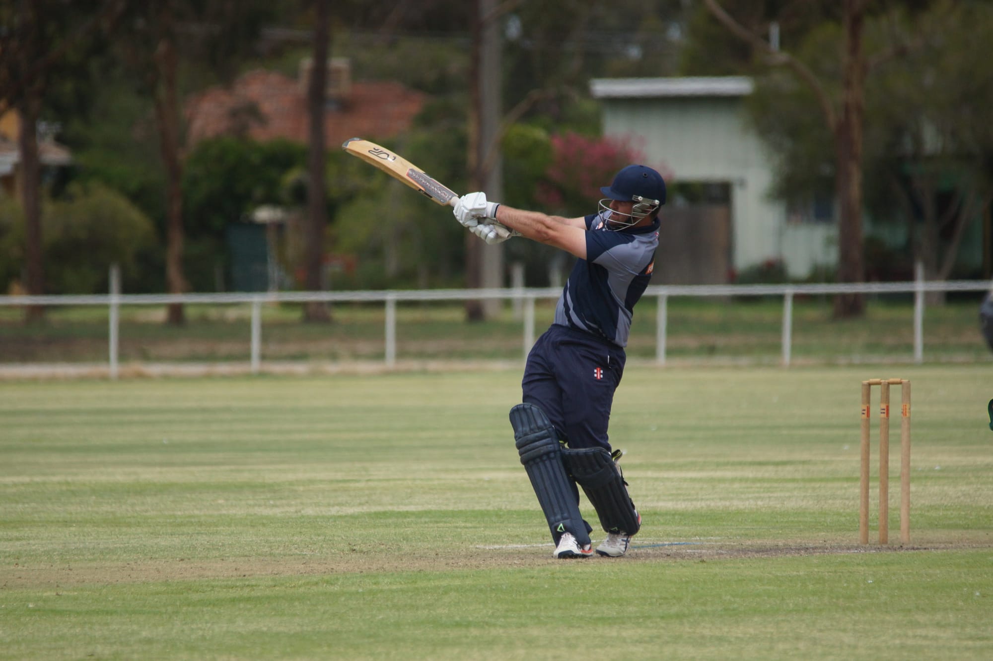 Well played … Dylan Grandell drives on his way to a match high 59.