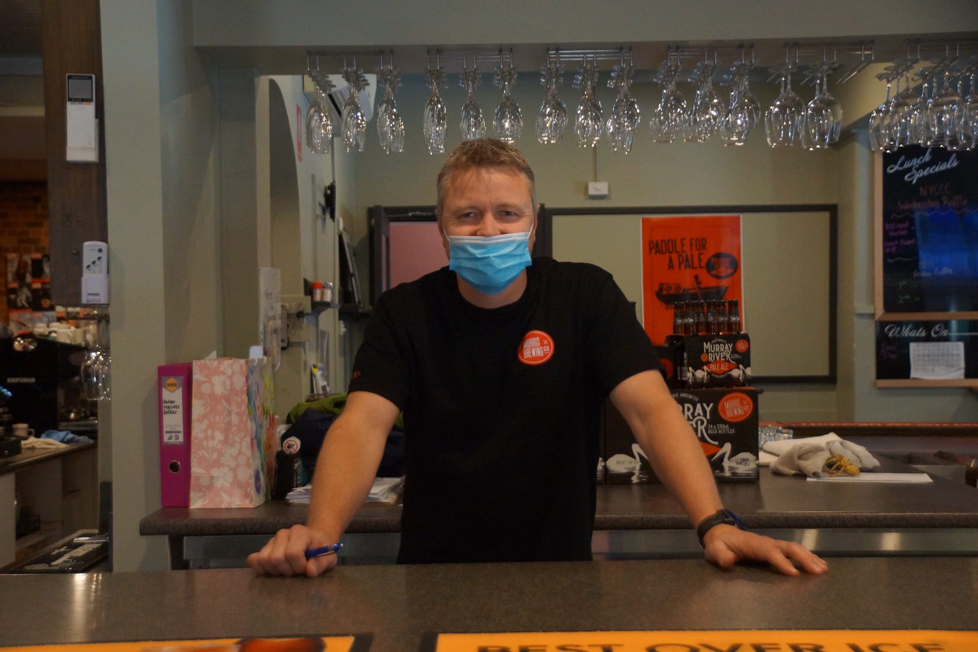 The bar is open... After doing its time as an exposure site, the Telegraph is squeaky clean and publican Nathan Morris is back behind the bar and ready to serve locals. 
