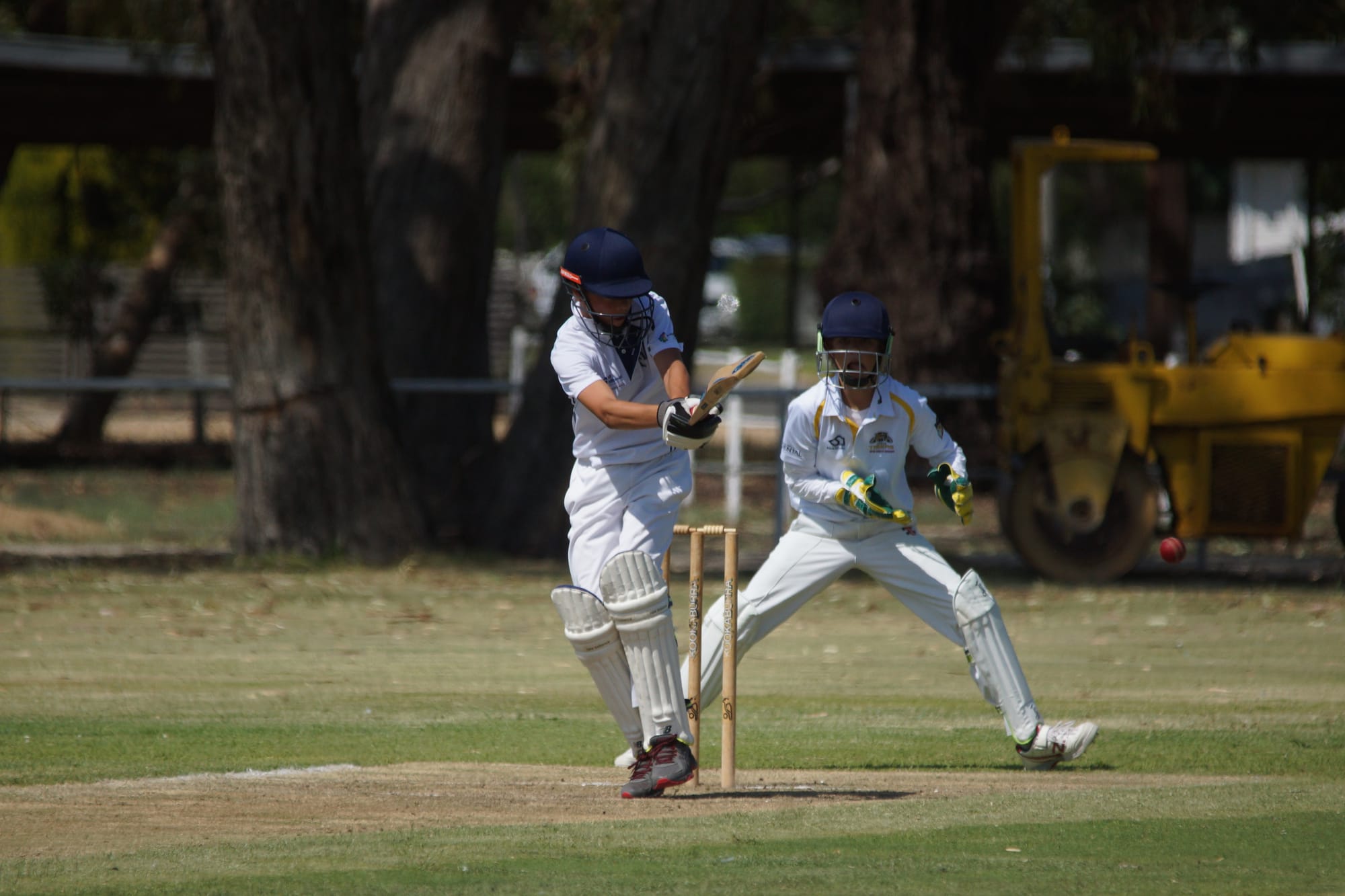 Concentration … Matt Ward in action on his way to 37 not out.