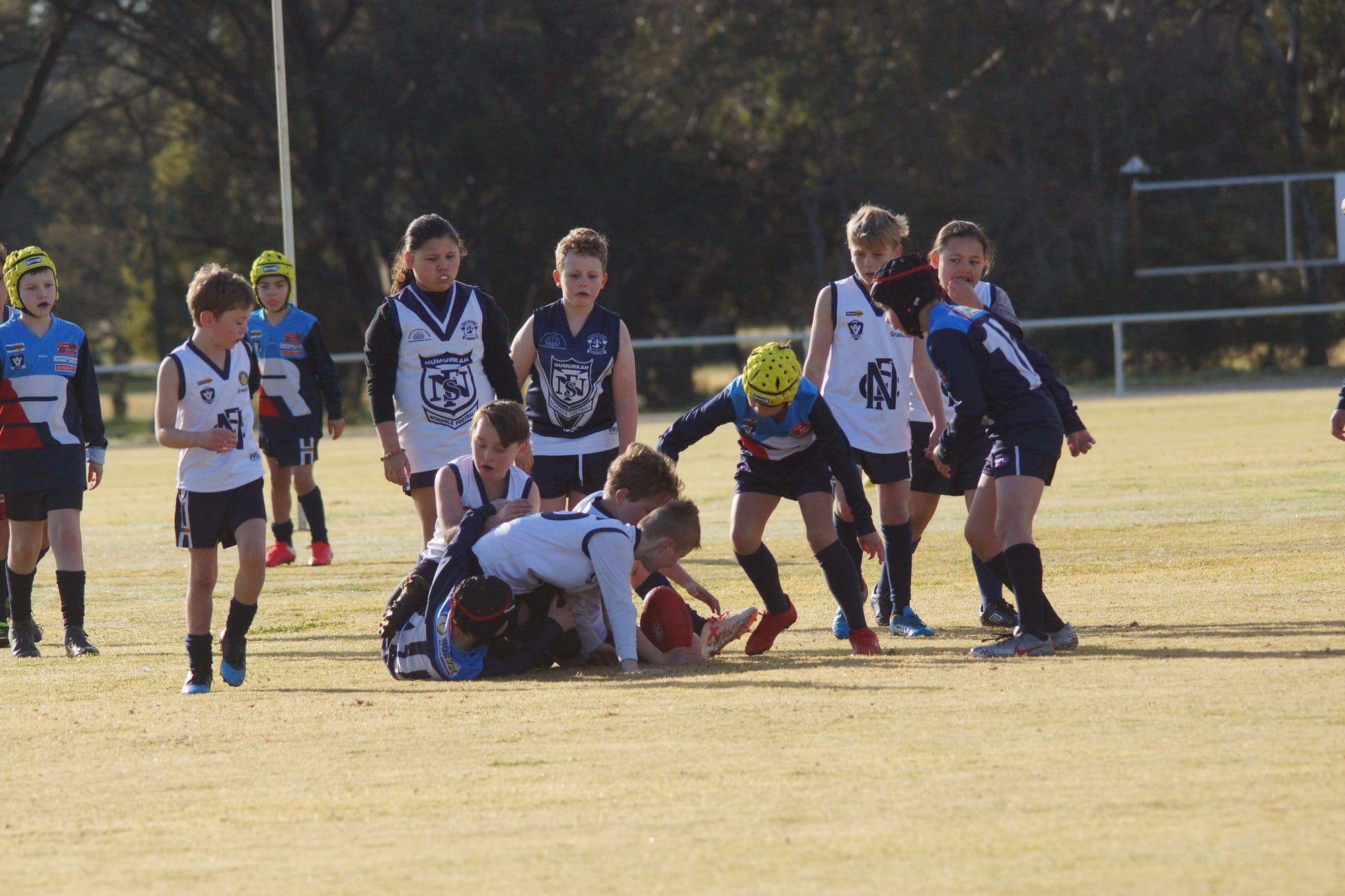 Stacks on the mill ... There were plenty of kids in on the action.