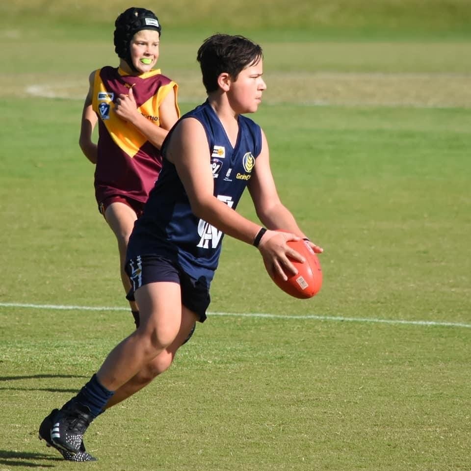 Backline general ... Tom Mohr was solid in defence again for Numurkah’s fourths.
