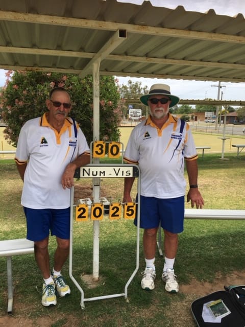First timer ... Alan Rogers with new club champion Ross Henderson after their final.