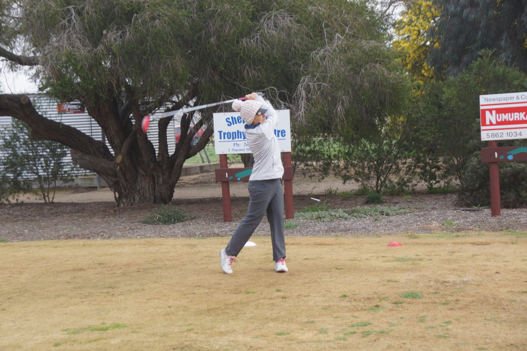 Nice going … Pauline Davies was the only golfer who managed to play to her handicap last Wednesday.
