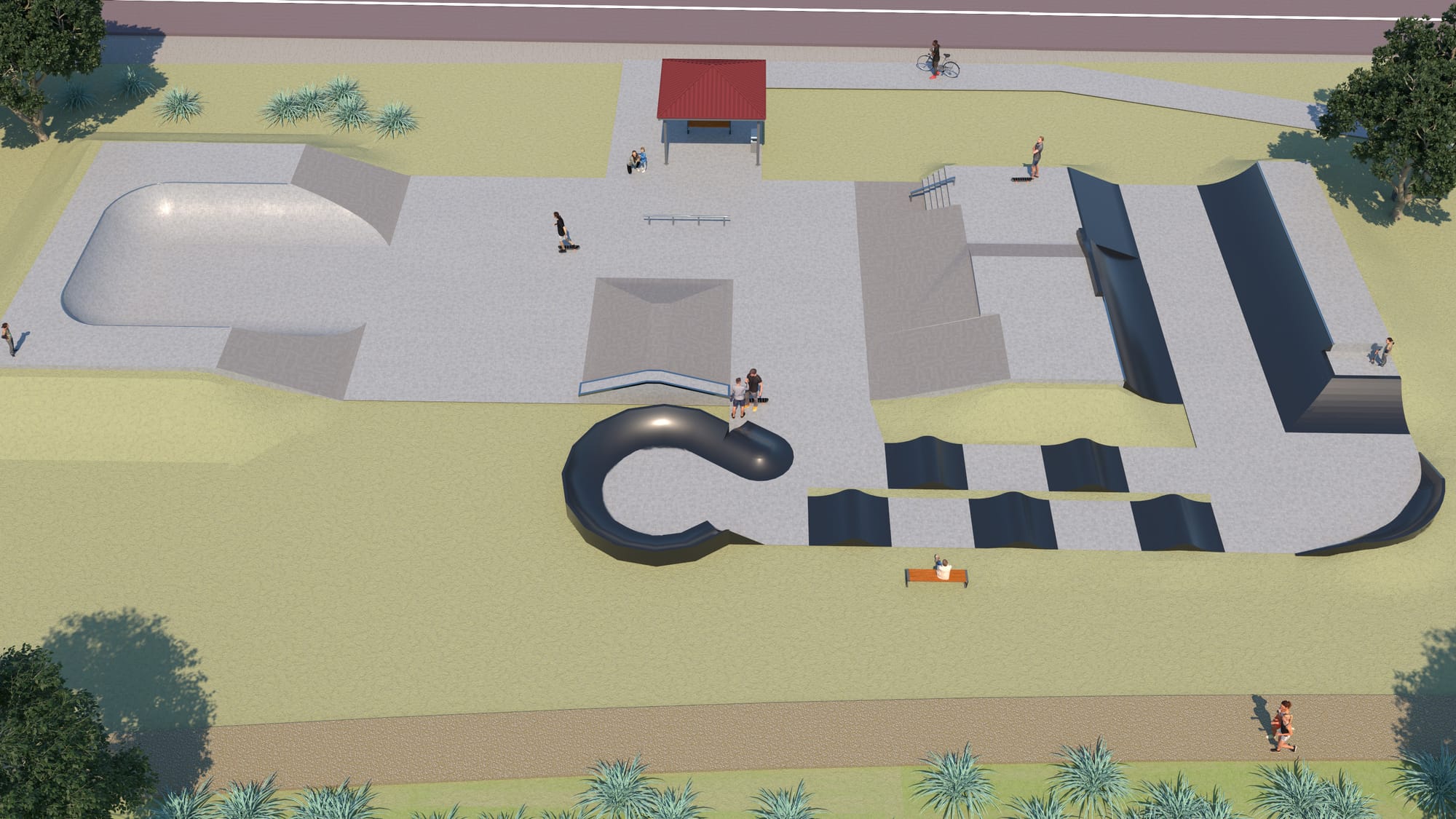 End result... This is what the new skatepark will look like. 
