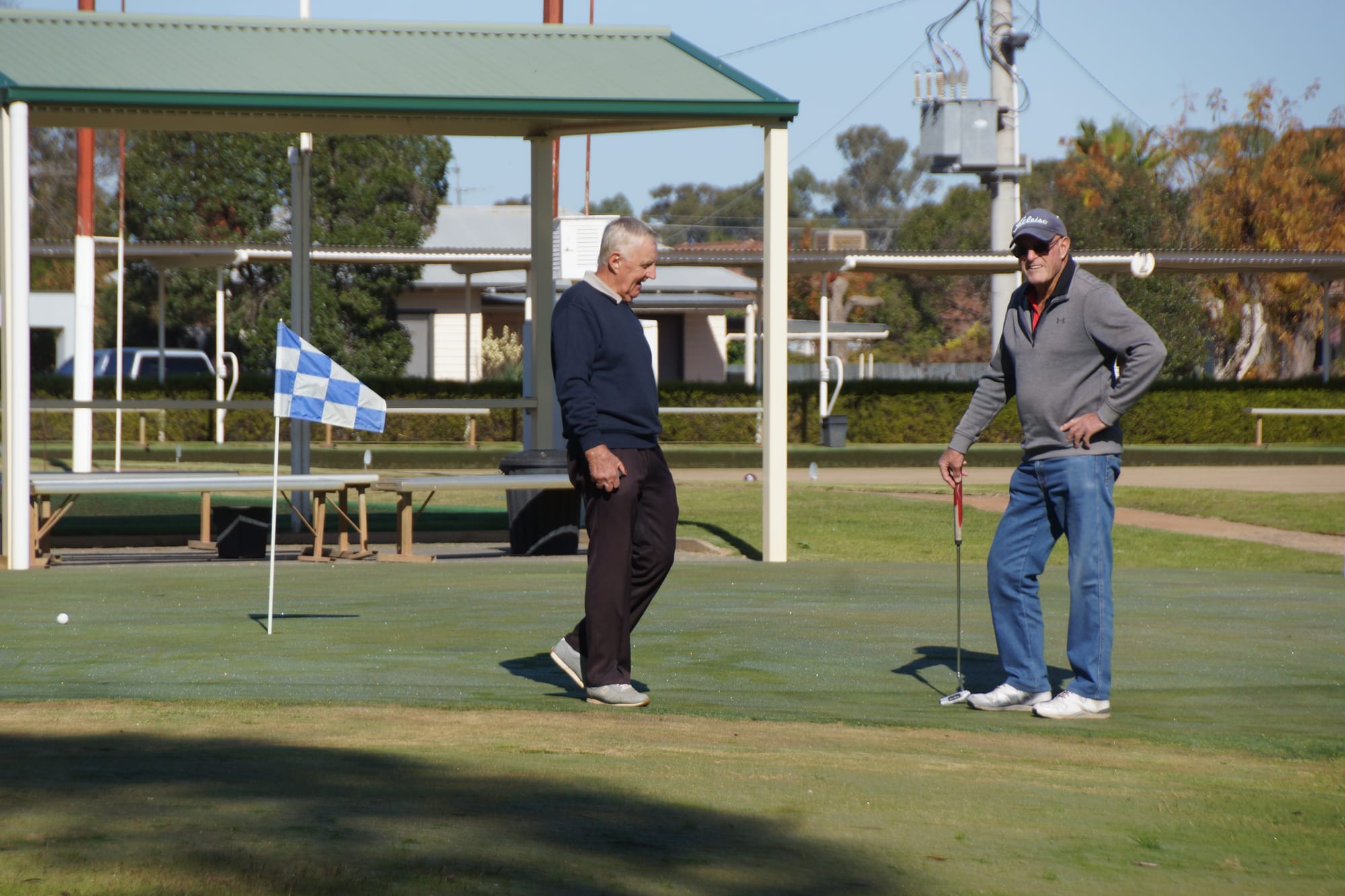 Happy campers ... Ron Smith and Sid Roughsedge look pleased to be back.