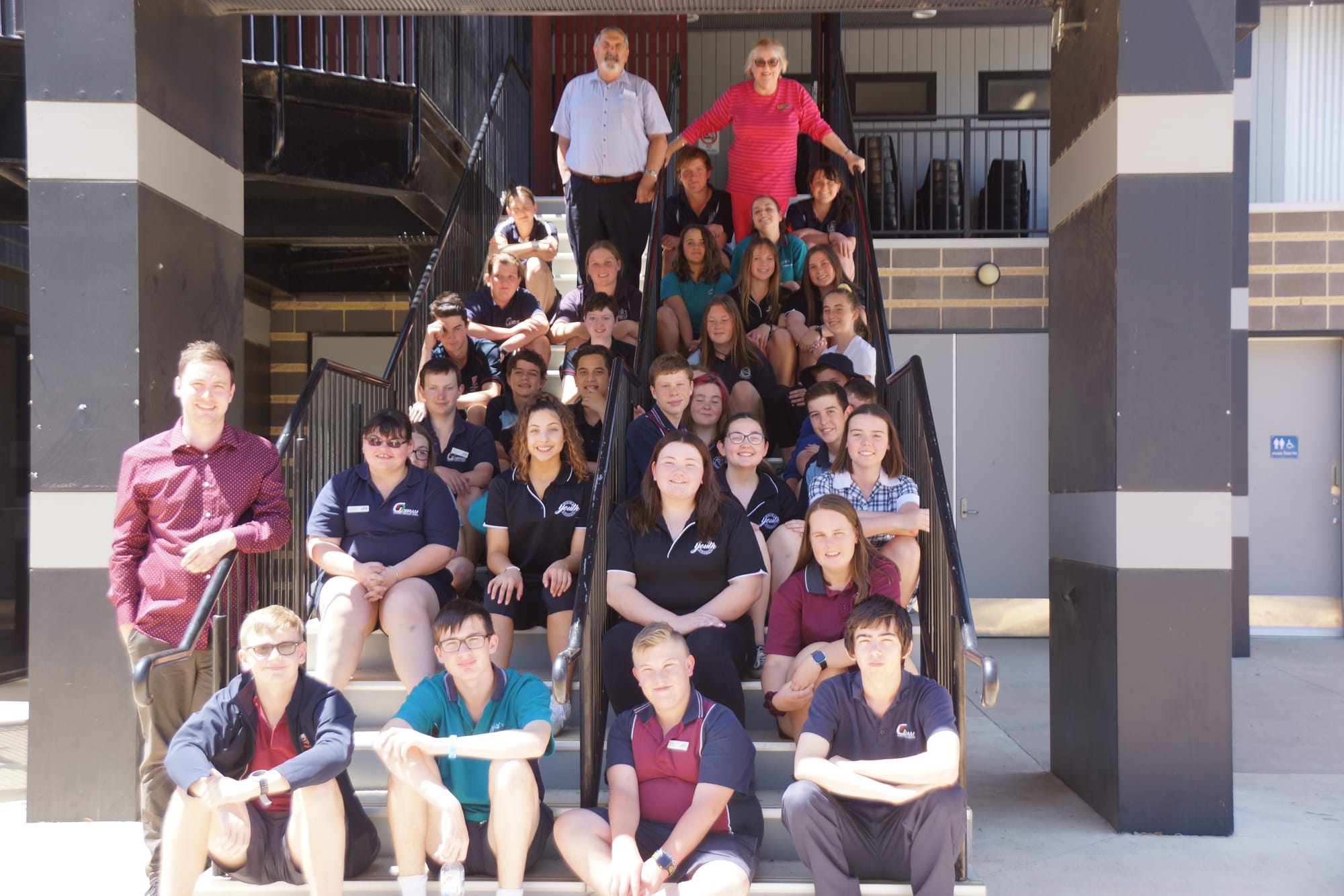 Young leaders ... Moira Shire youth programming worker Justin Boschetti and councillors Gary Cleveland and Marie Martin were on hand to celebrate a successful year with Moira Shire youth councillors last week. 