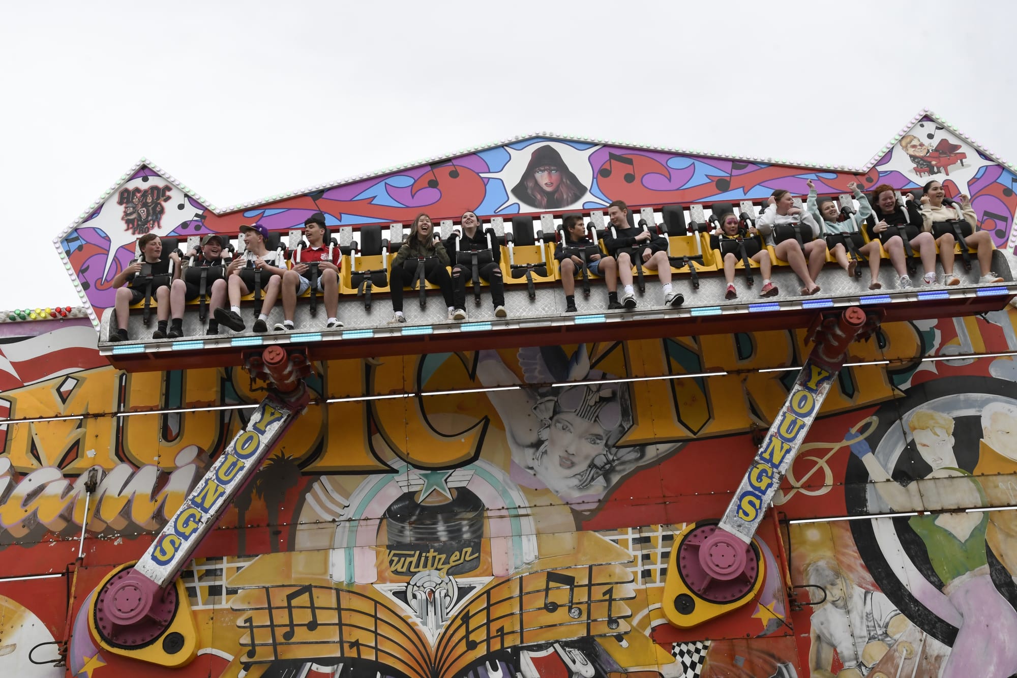 Action... The Music Trip proved popular with thrill seekers. 