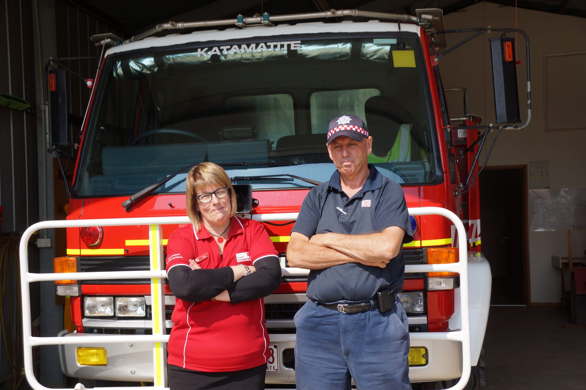 Can’t keep Katty down ... KCAG secreatary and CFA captain John Parnell at the CFA station.