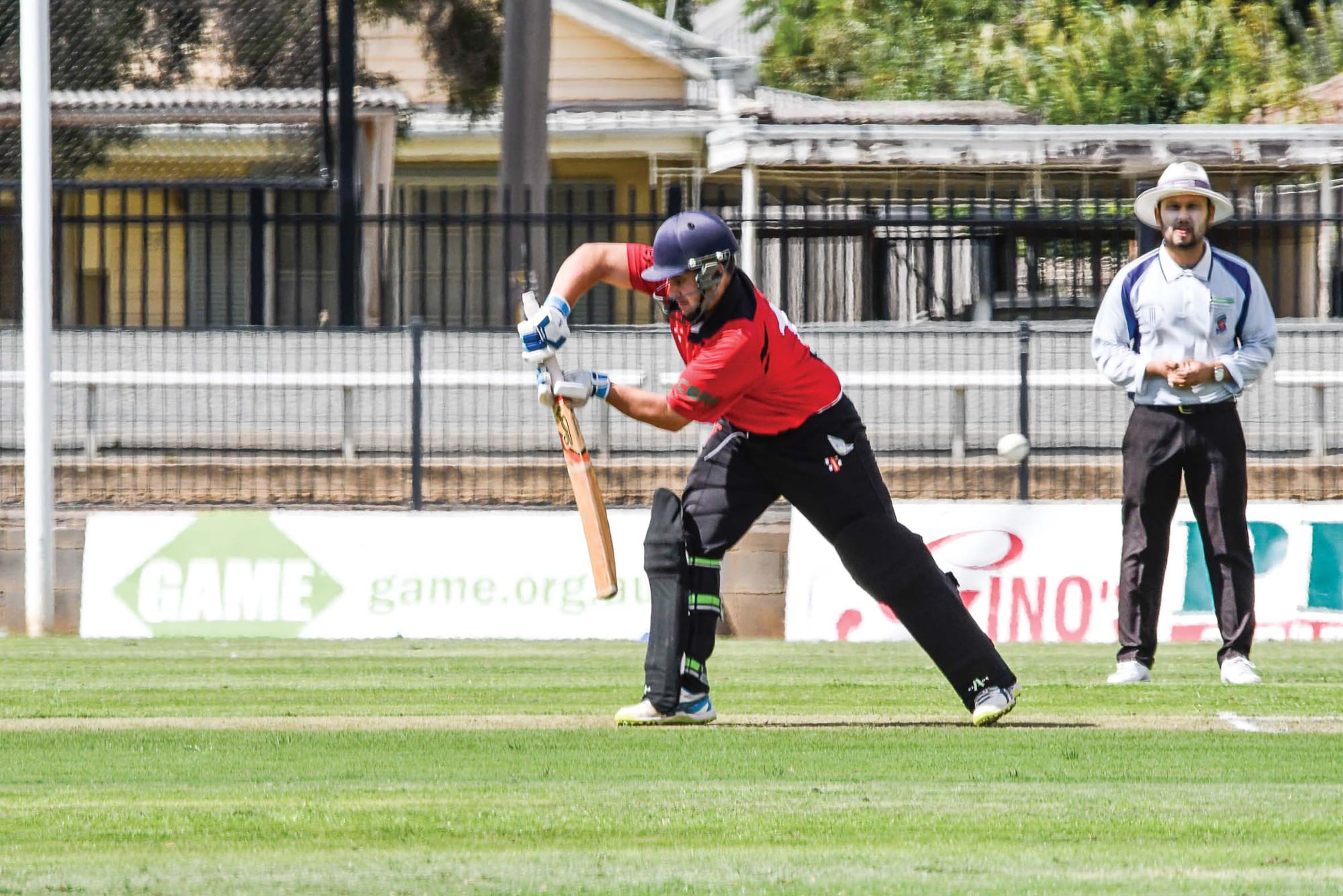 Stubborn resistance ... With wickets falling around him, Seb Moore was staunch in the protection of his wicket in the grand final at the weekend.
