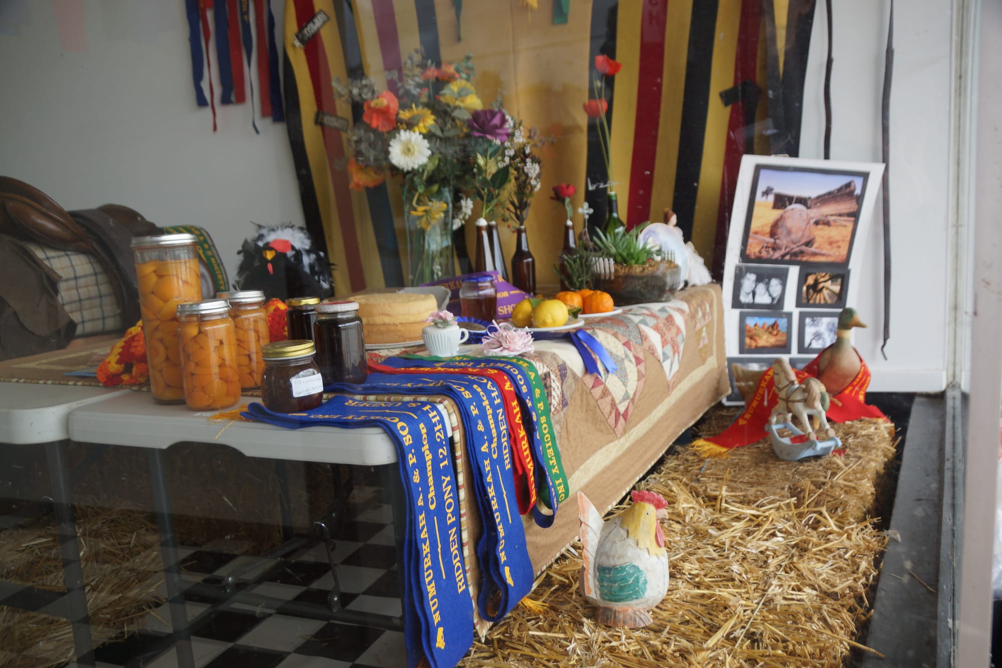 Detail... The Historical Society’s display best represented the Numurkah Show. 
