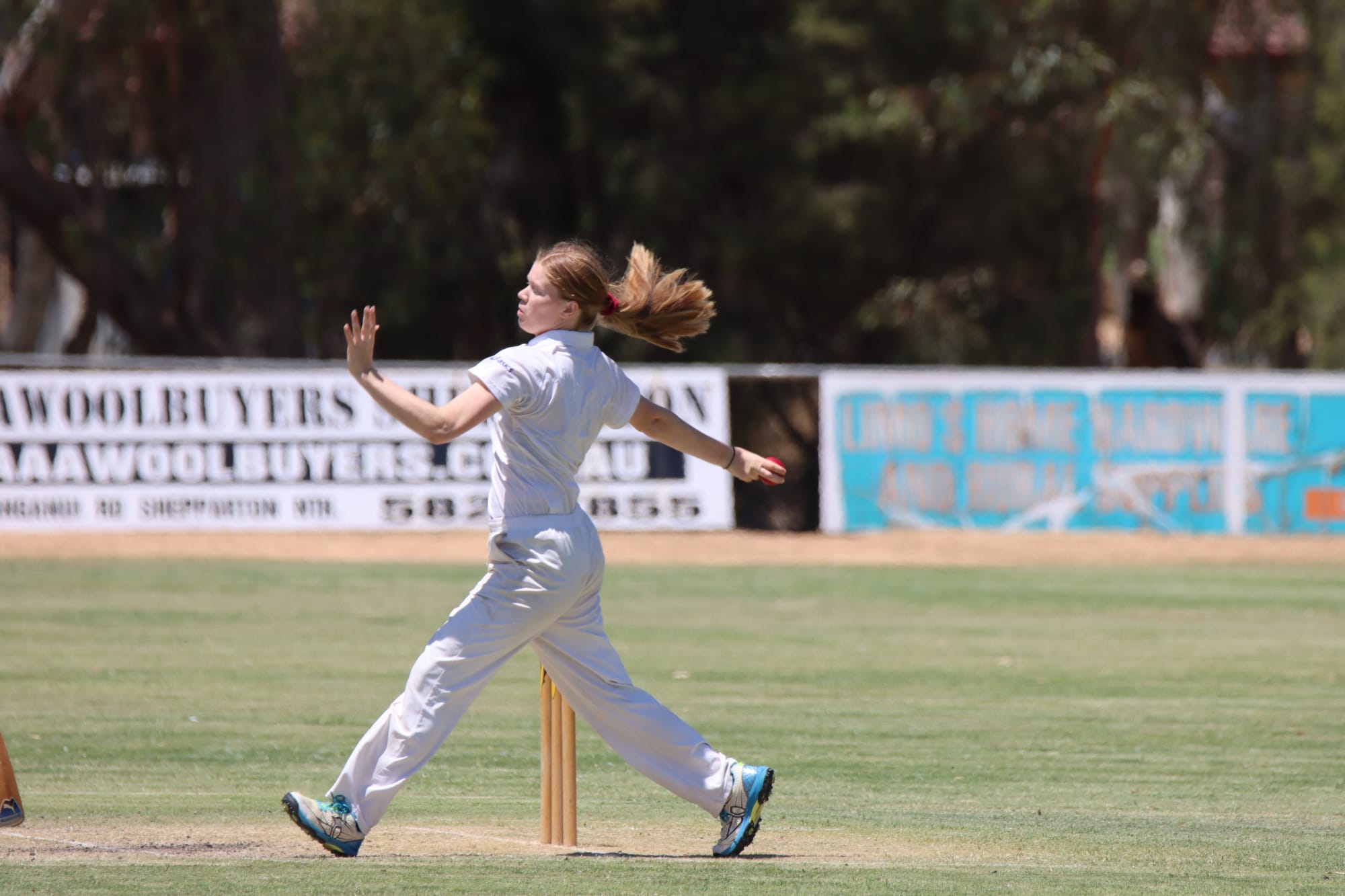 In full flight … Andriana Oliver in action on Saturday.