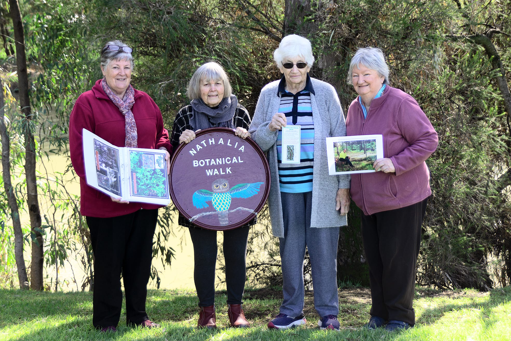 Labour of love ... The Nathalia botanical walk working group (from left): Judy Ormond, Lyn Loger,
Joan Harding and Marie O’Brien.