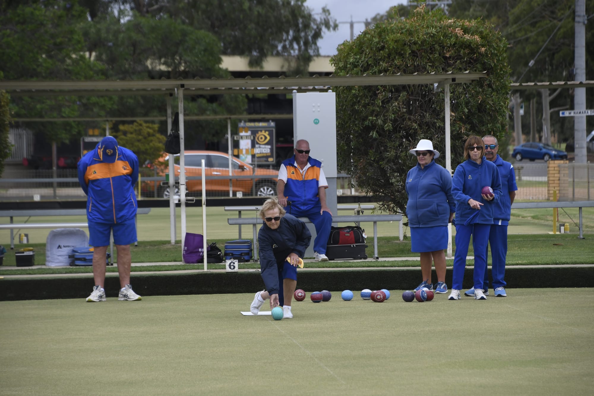 Concentration ... Robyn Gilmour bowled well for Numurkah Town. 