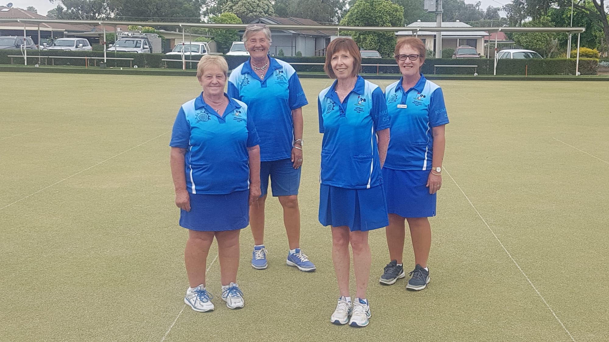 Women’s fours winners ... Numurkah Golf’s Robyn Hodgkin, Lidija Patching, Maree Luci and Loris Houlihan.