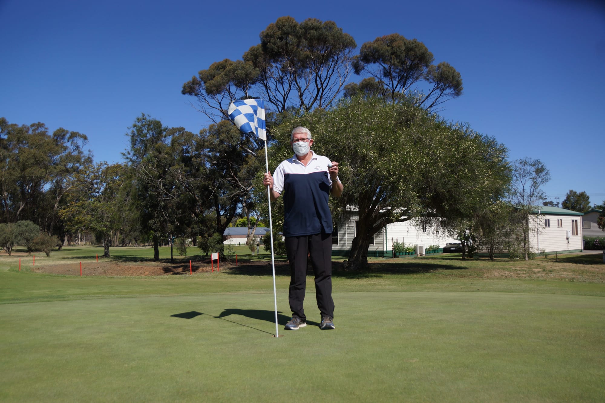 Great finish ... Bill Padgett played the best shot of his golfing career with his last shot of the day on Saturday, taking his first ever hole-in-one.