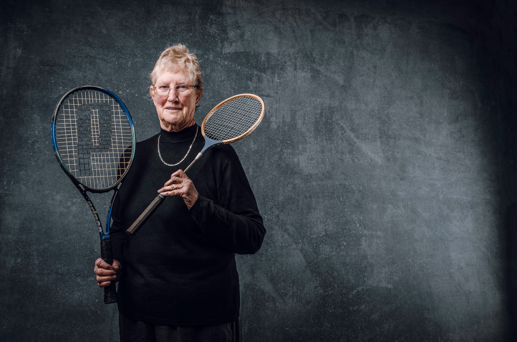 Multi-talented ... Val Gunn won the Numurkah Lawn Tennis Club championship 16 times, and probably could have represented Australia in badminton, but just wanted to have fun. 
