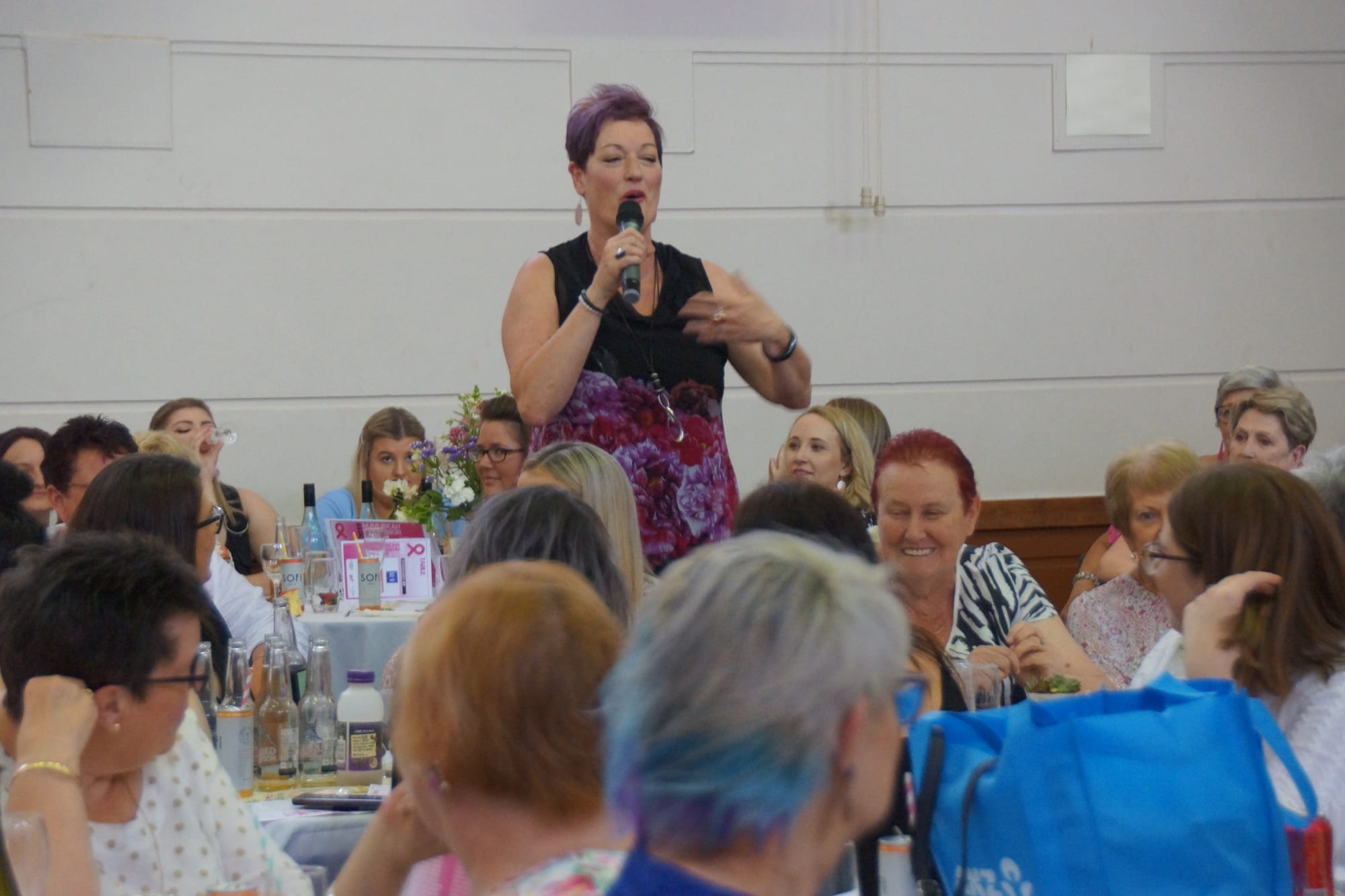 Warm and funny ... Emcee Tracey Bartram was a hit at Sunday’s event.