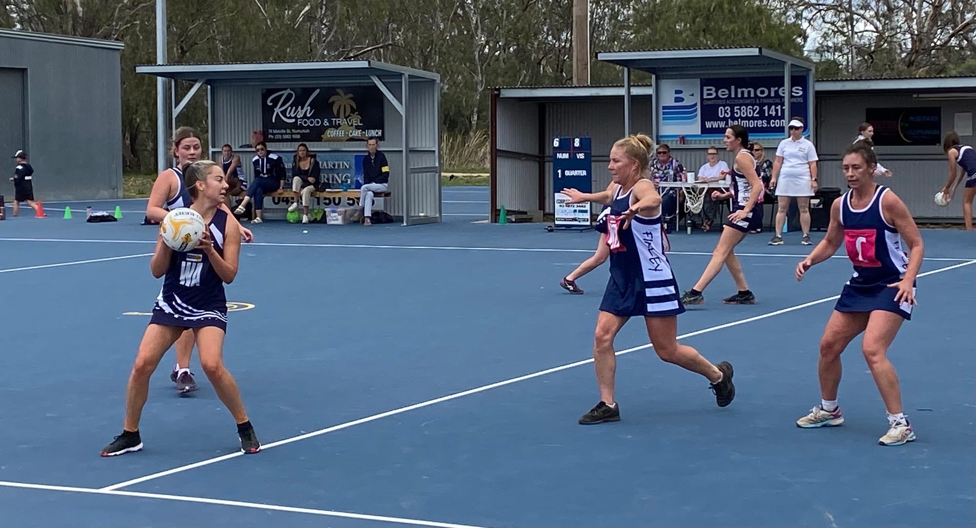 Working tirelessly ... Ella Sprunt had a great game for Numurkah’s A-grade team on Saturday. 
