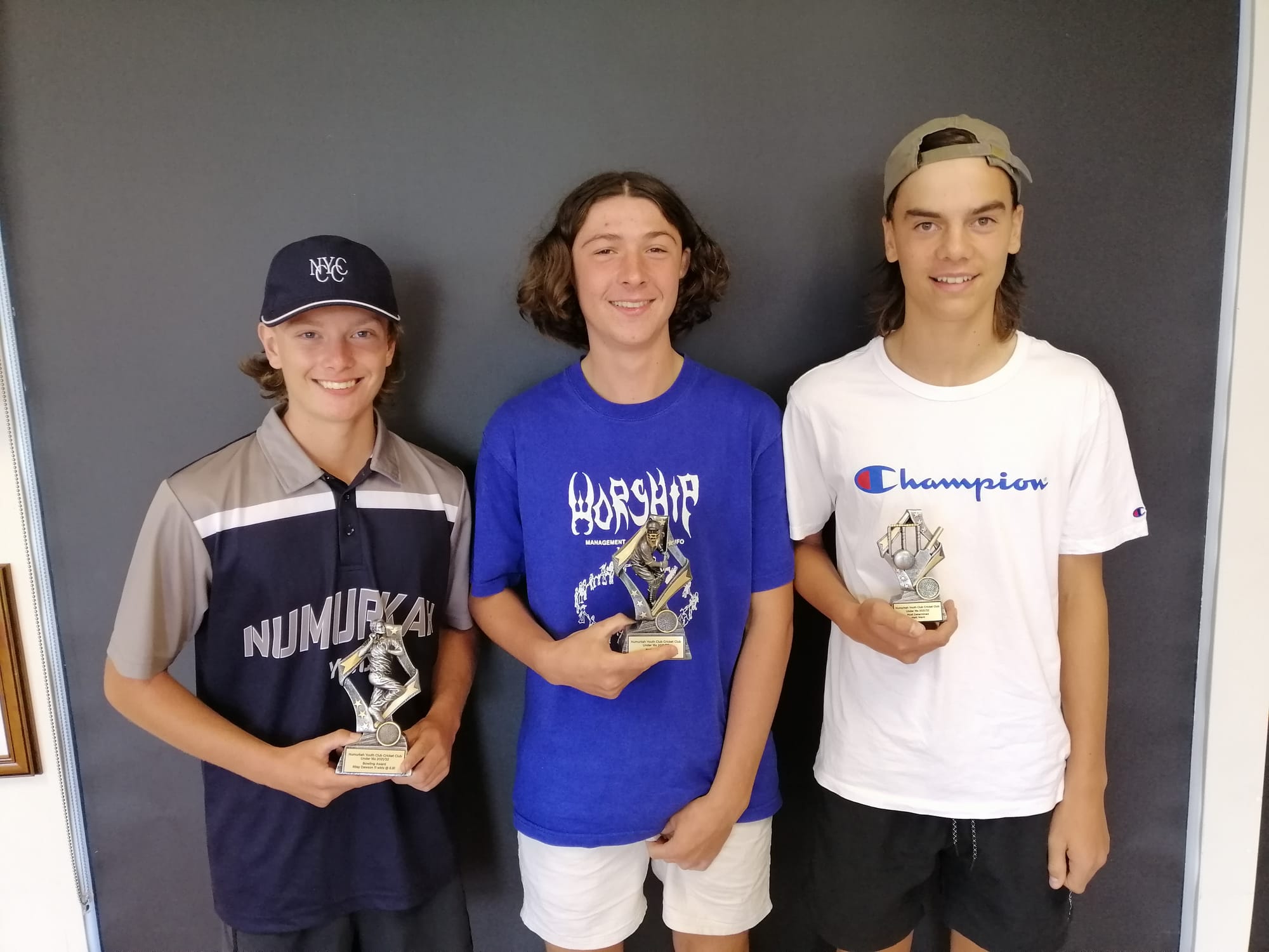 Junior stars... (From left): Riley Dawson, Lucas Roberts and Matt Ward.