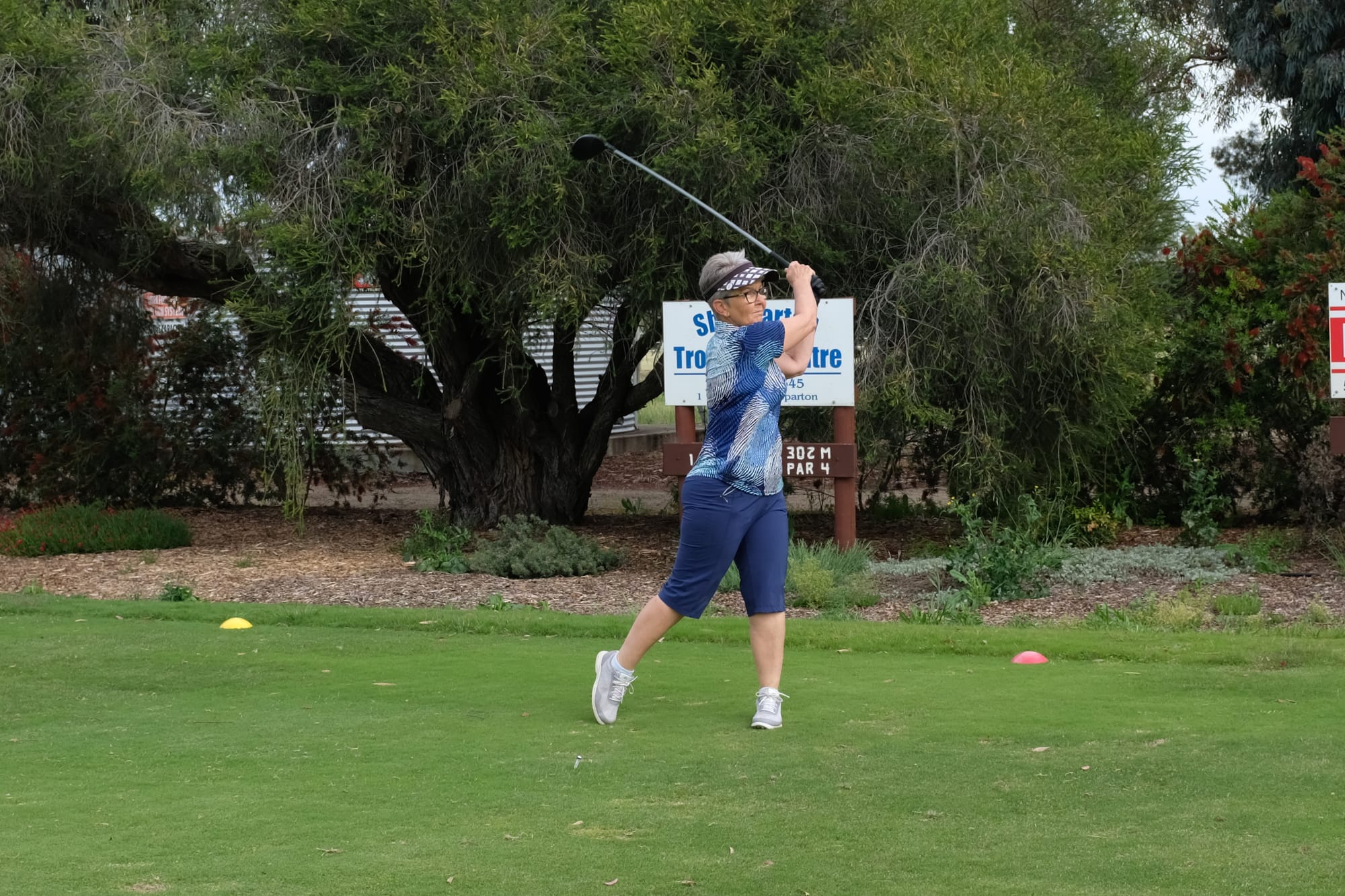 Bang... Julie Hannaford played well last Wednesday, but finished second to club champion Tracey Clouston. 
