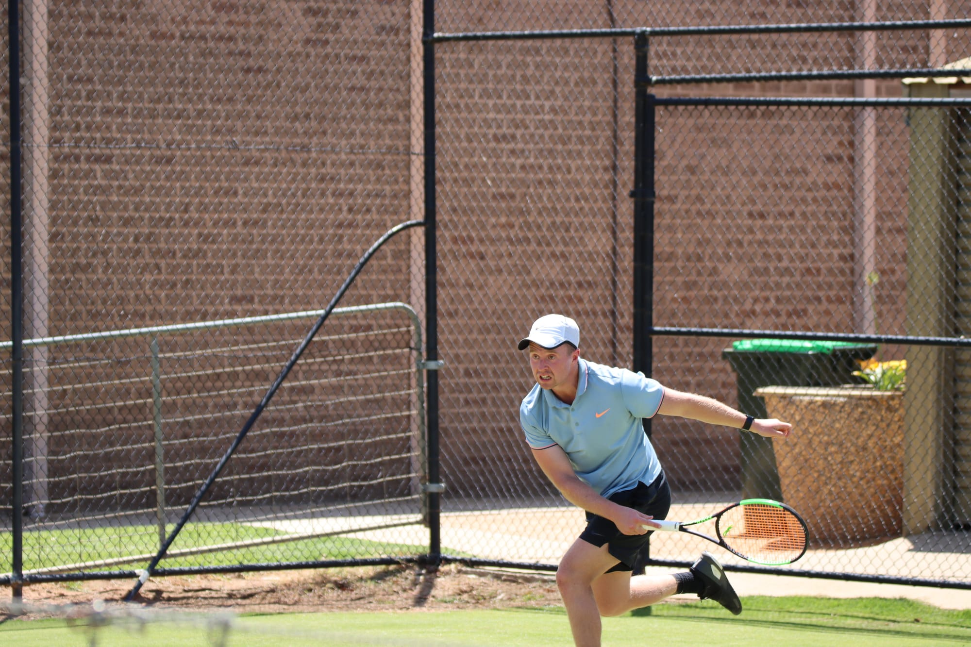 Number six ... Nick Fenaughty on his way to another Numurkah open tournament victory on Saturday.