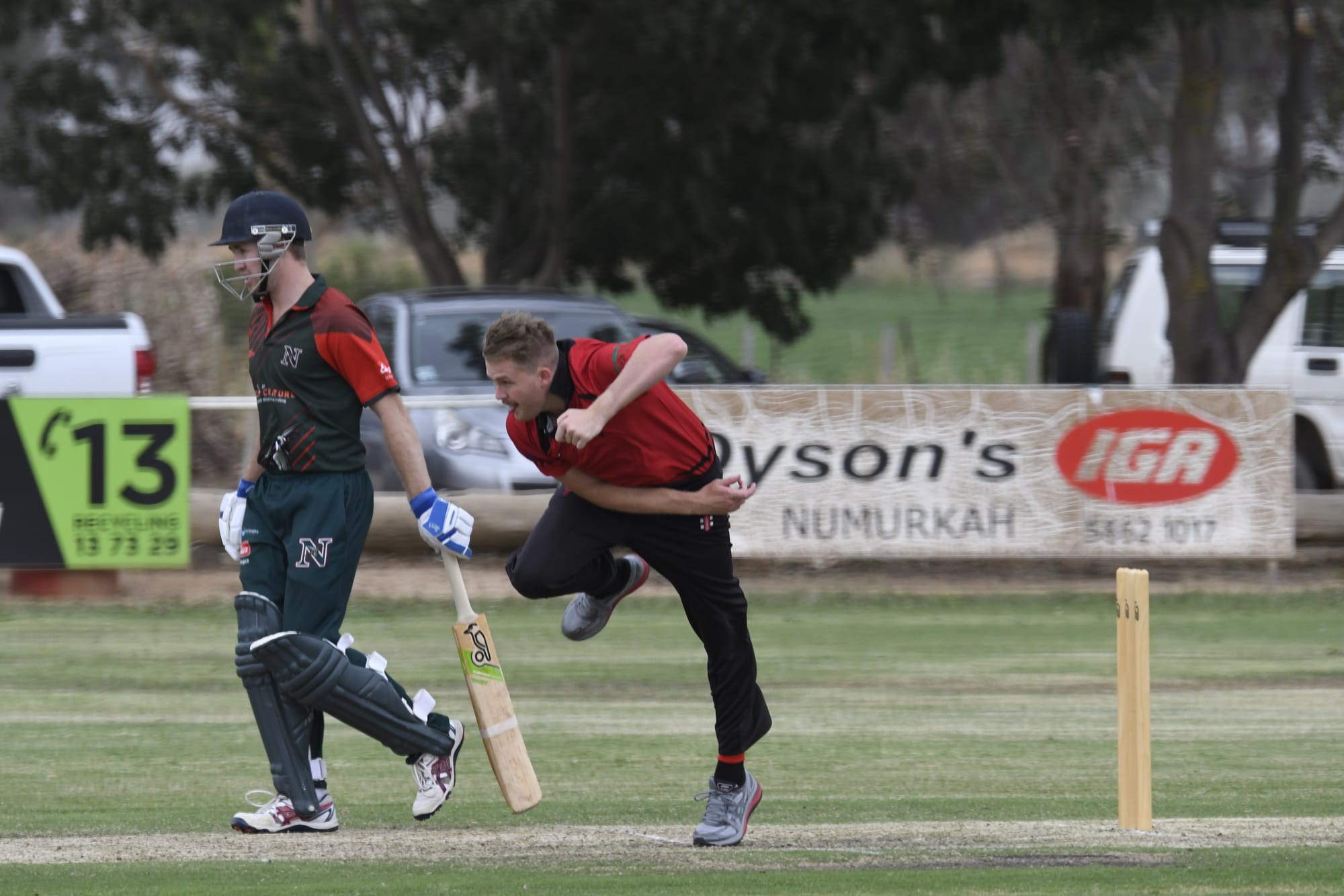 Leading the attack ... Mitch Cleeland started it all for Waaia with the ball, removing two of Northerners’ best players early on. 