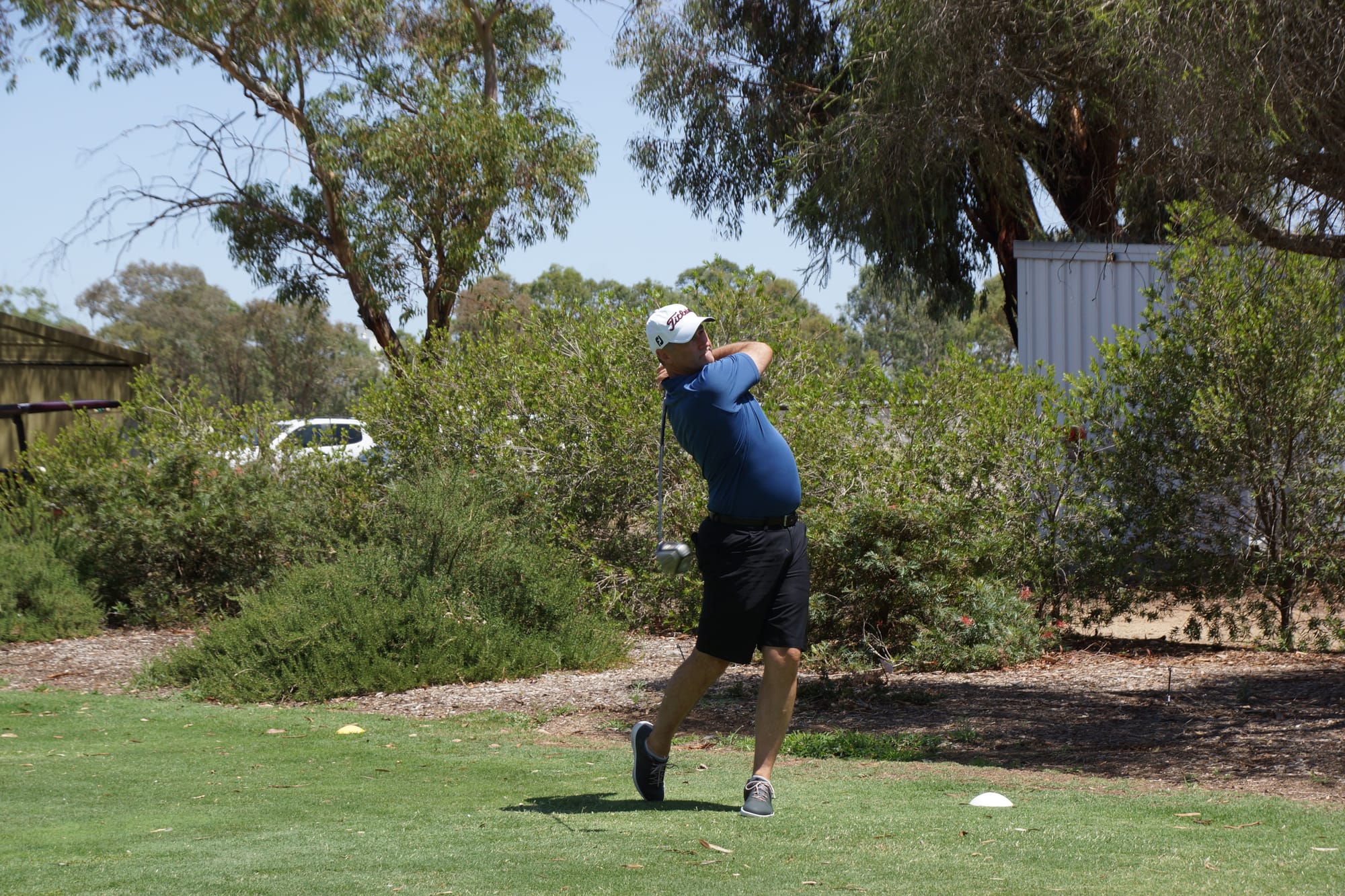 Leading the way ... Kevin Morland took home the winner’s polo shirt and voucher last Saturday.
