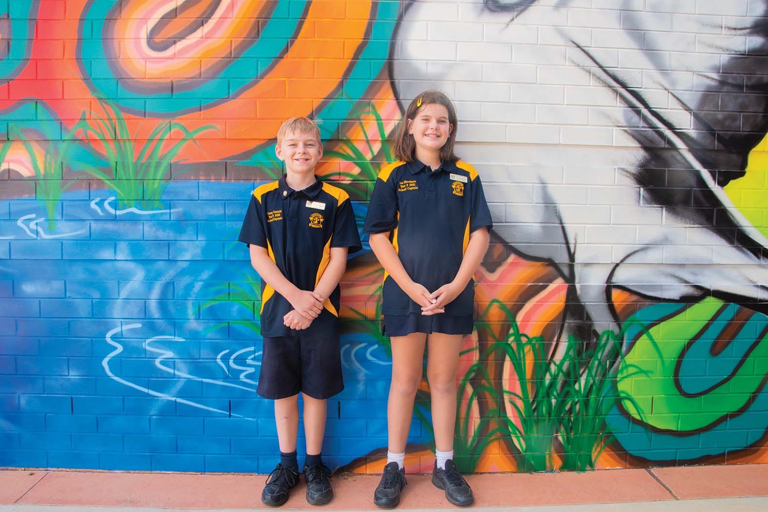 St Joseph’s ... Timmy Oswald and Zoe Hawthorn have a big year ahead as school captains.
