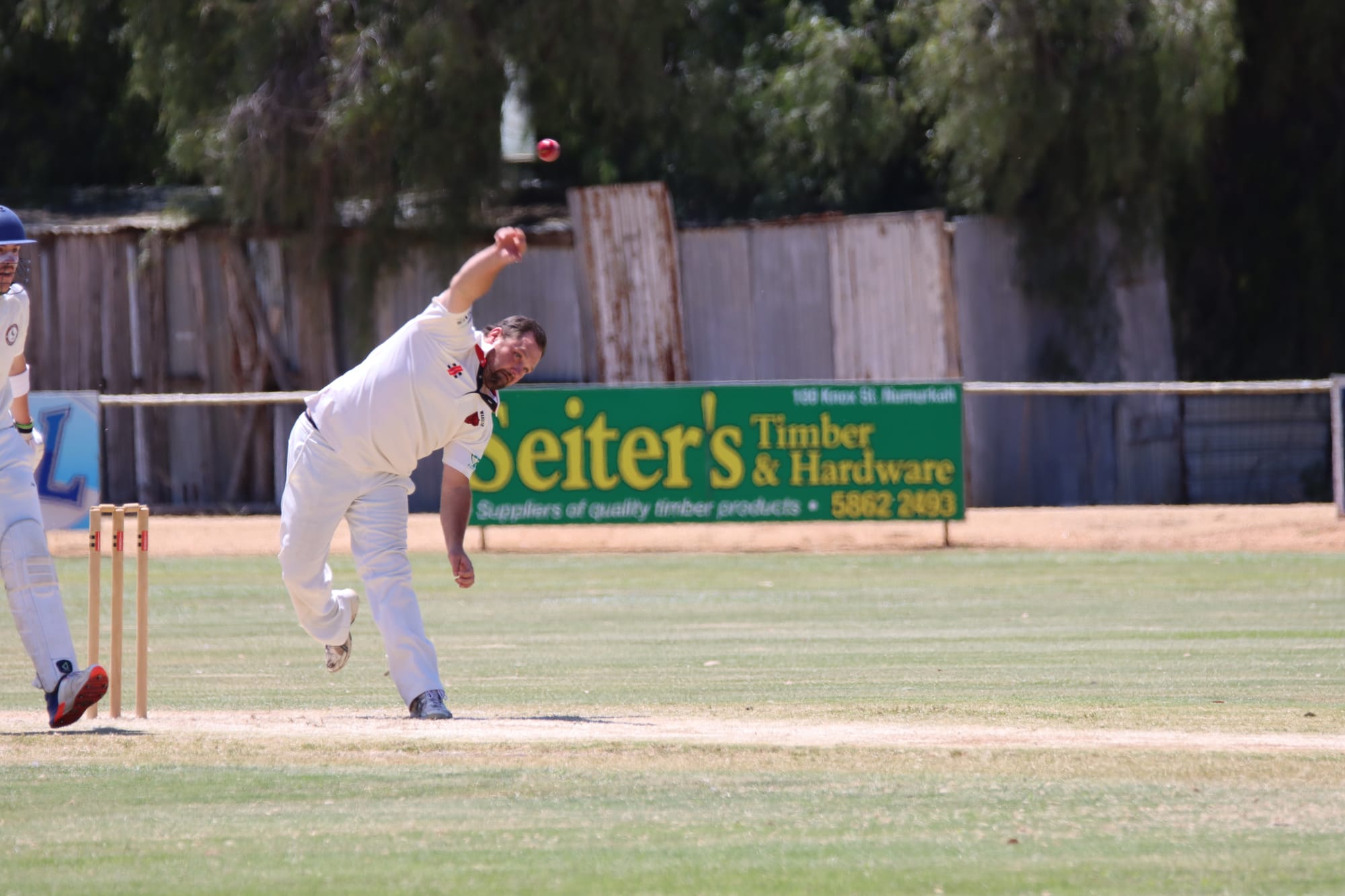 No luck... Ben Daniel toiled hard all day, but couldn’t take any wickets.