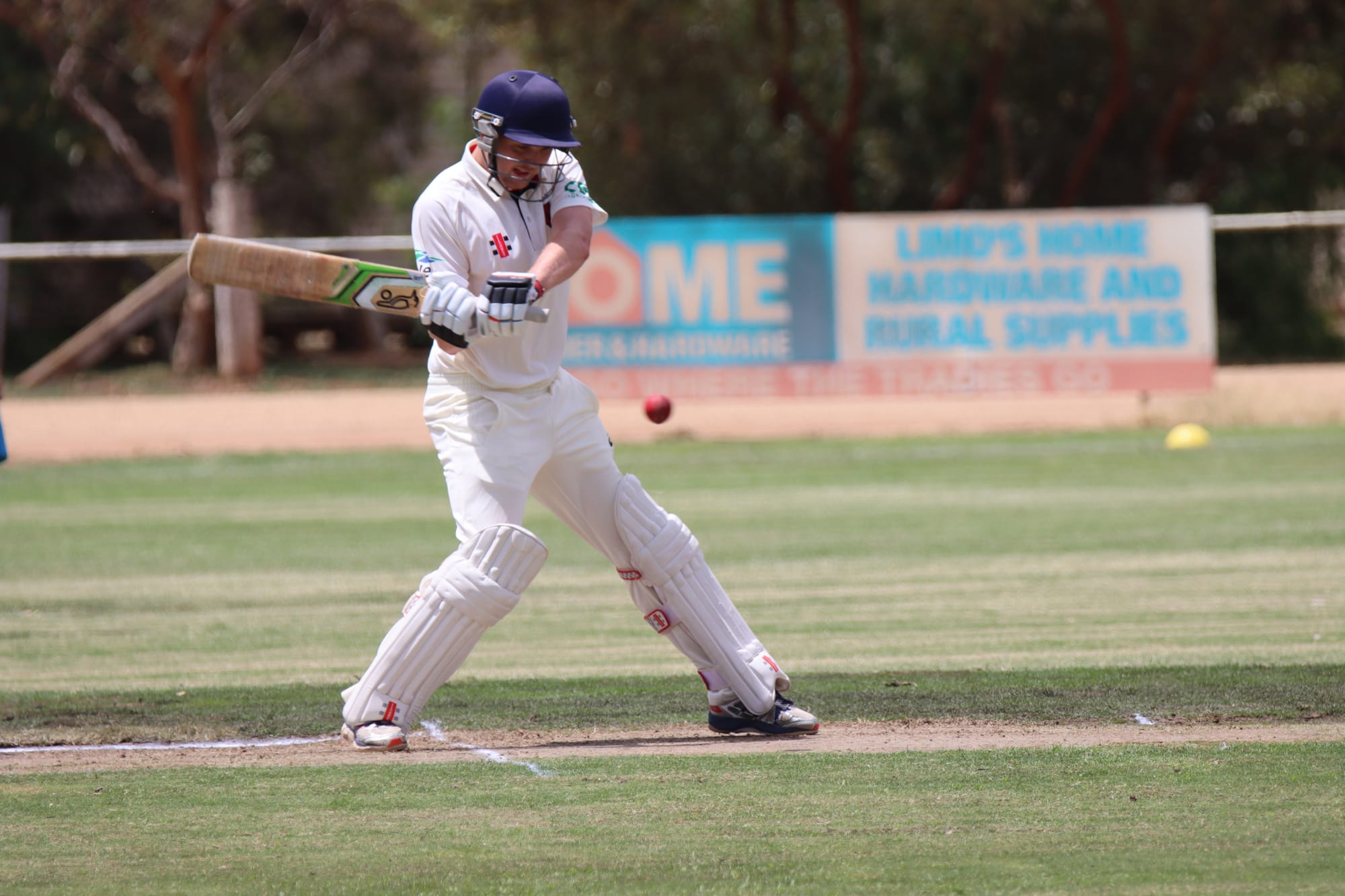 Downtown … Jessie Trower in action with the bat.