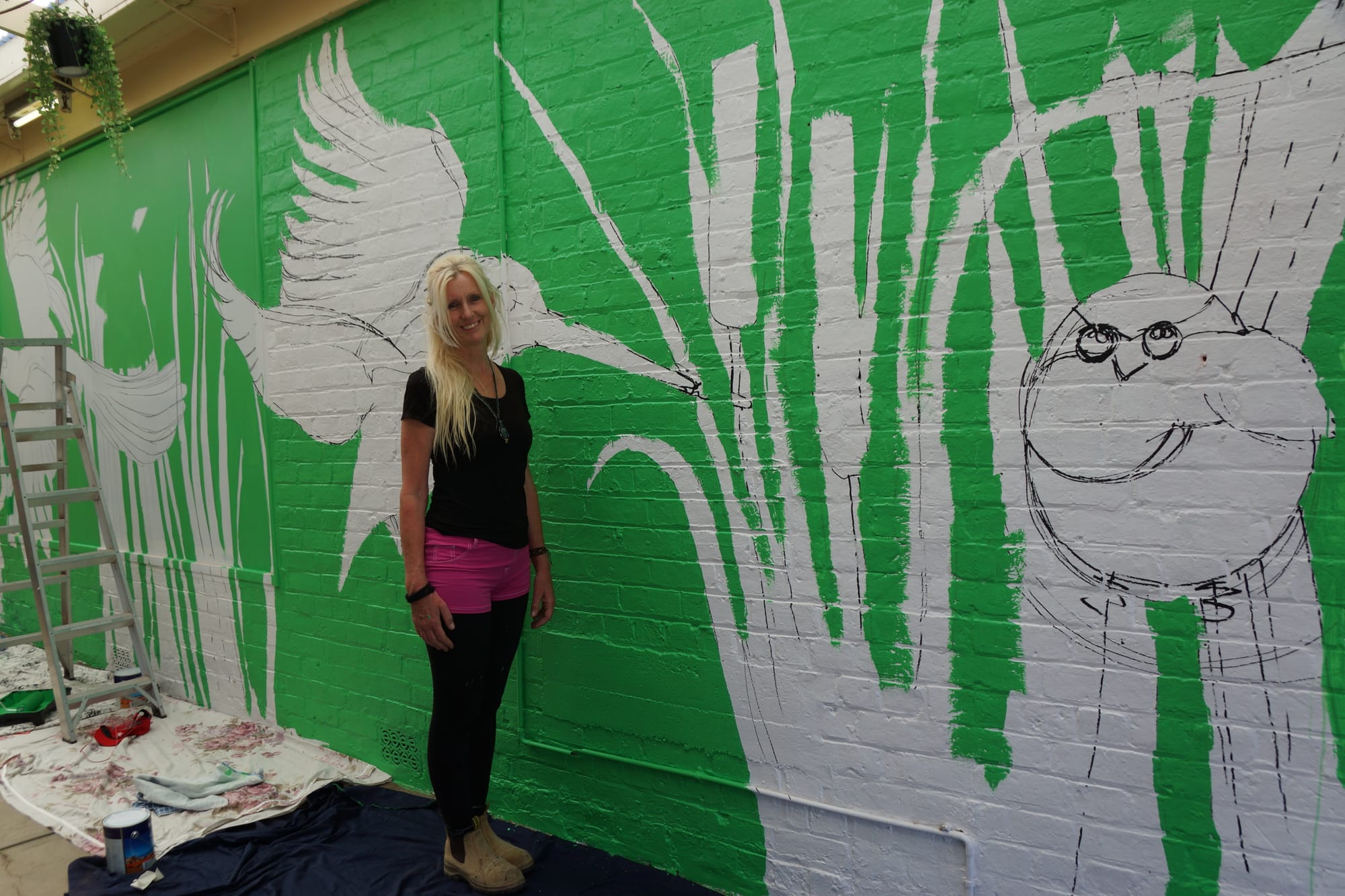 Just getting started ... On Friday afternoon Sobrane had mapped out the background and outlines for the first section.