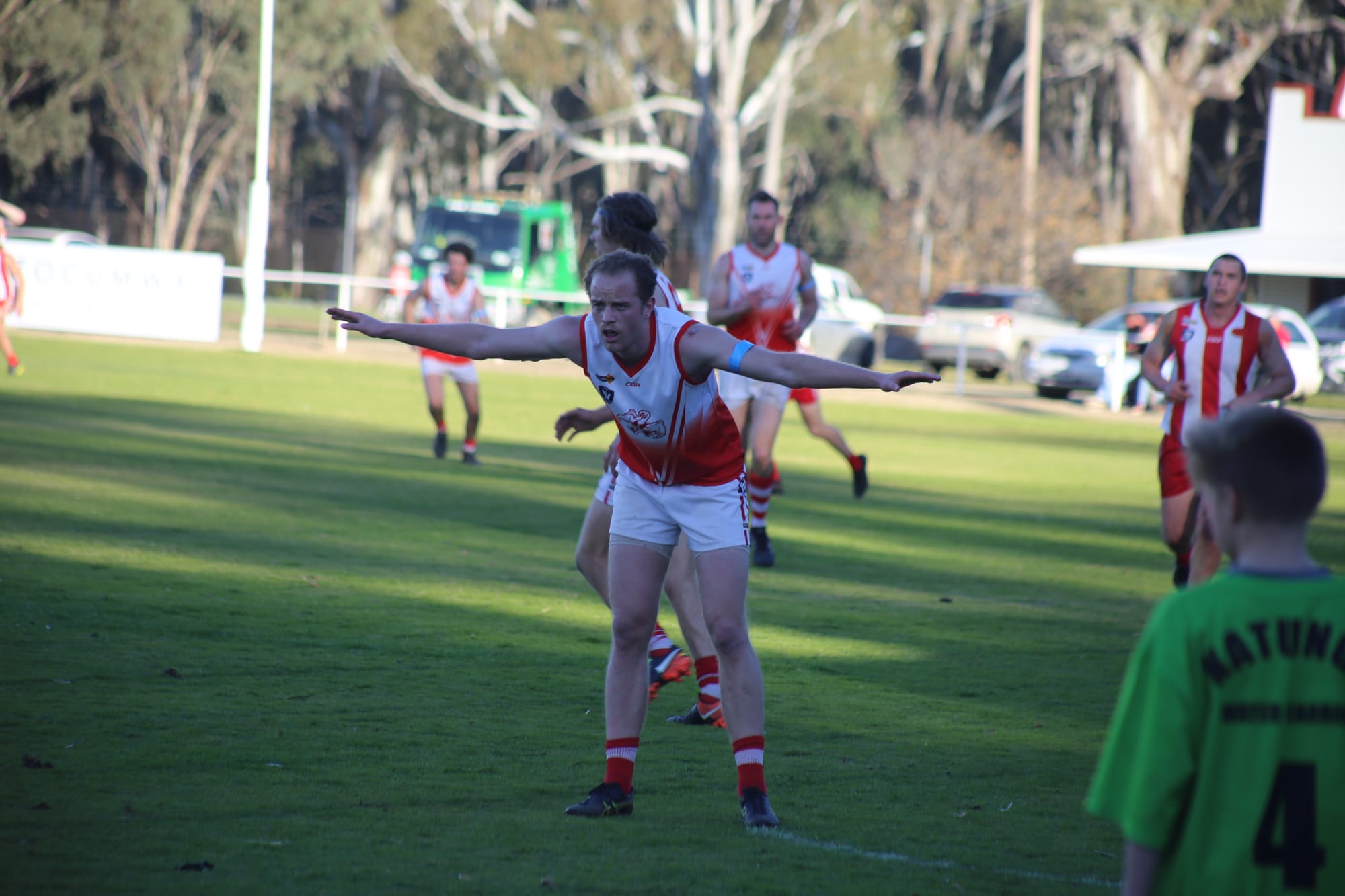 Hands up ... Mitch Small stands the mark. 
